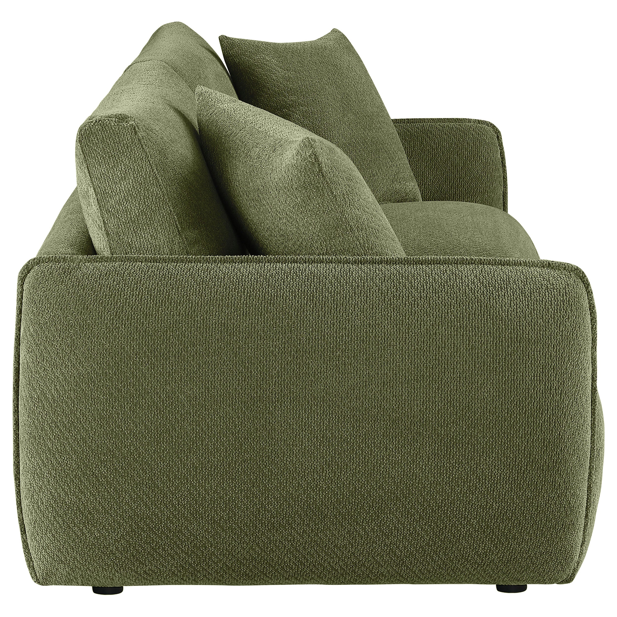 Elysia Chenille Upholstered Modular Lounge Loveseat Green-