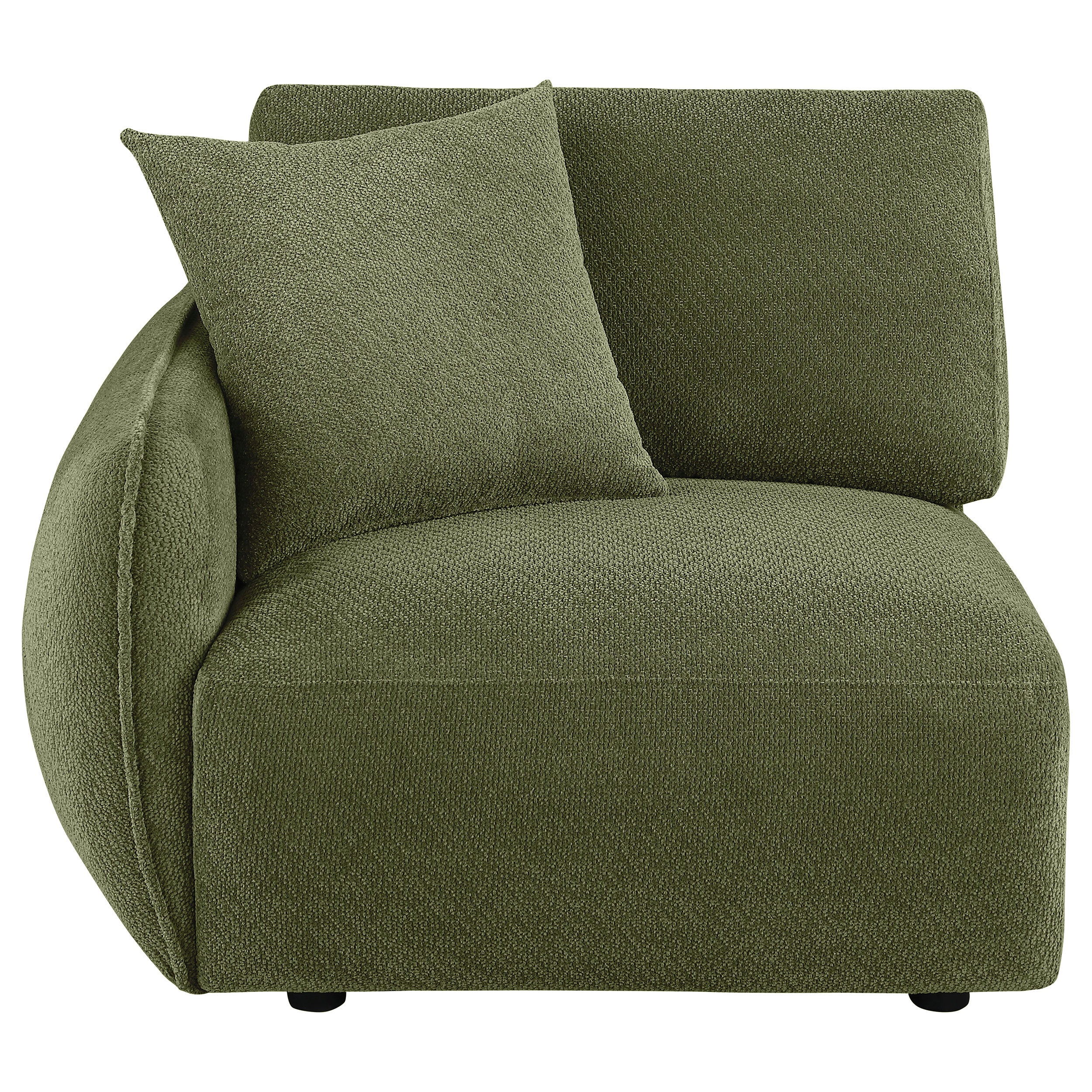 Elysia Chenille Upholstered Modular LAF Chair Green-