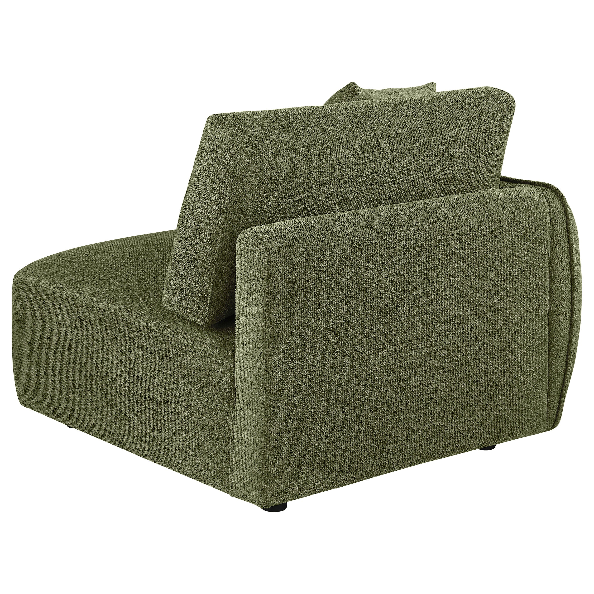 Elysia Chenille Upholstered Modular LAF Chair Green-
