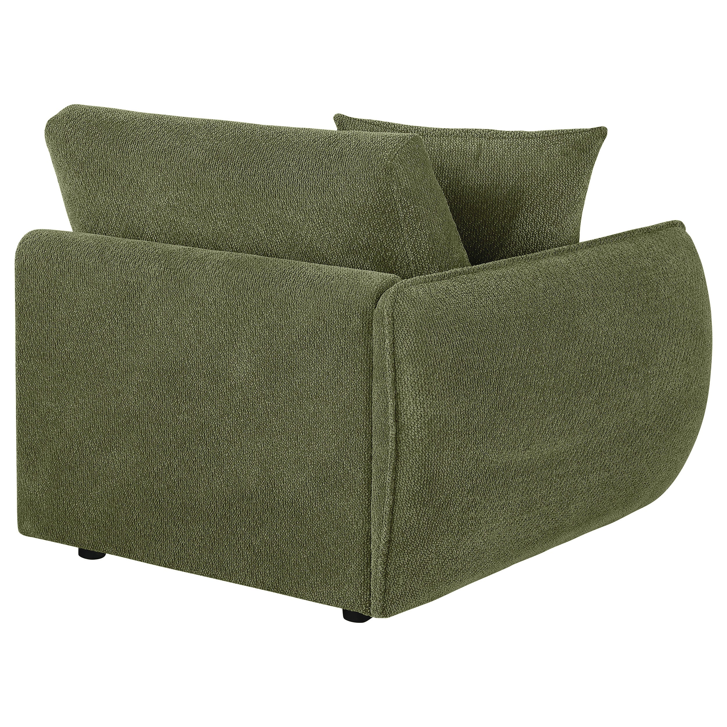 Elysia Chenille Upholstered Modular LAF Chair Green-