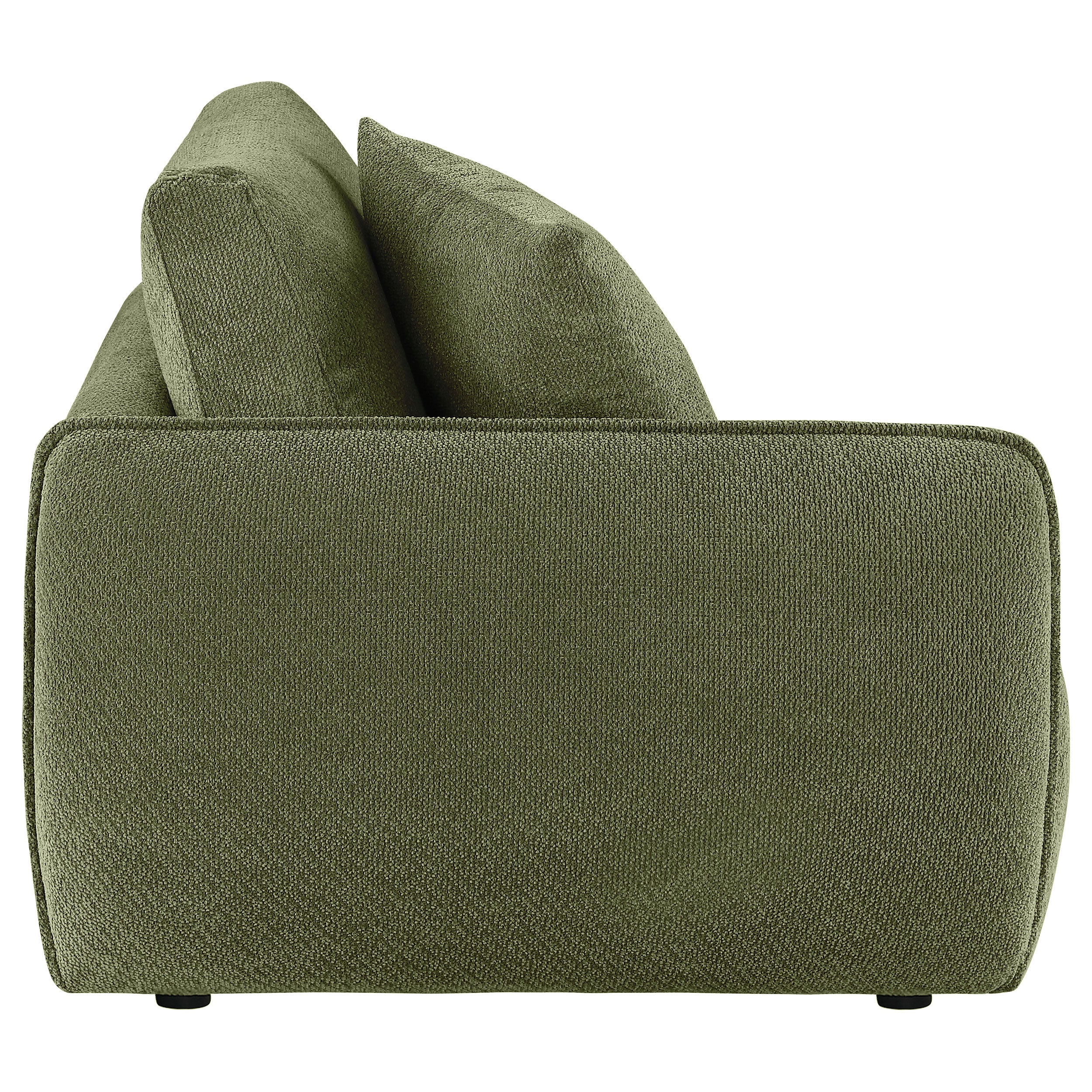 Elysia Chenille Upholstered Modular LAF Chair Green-