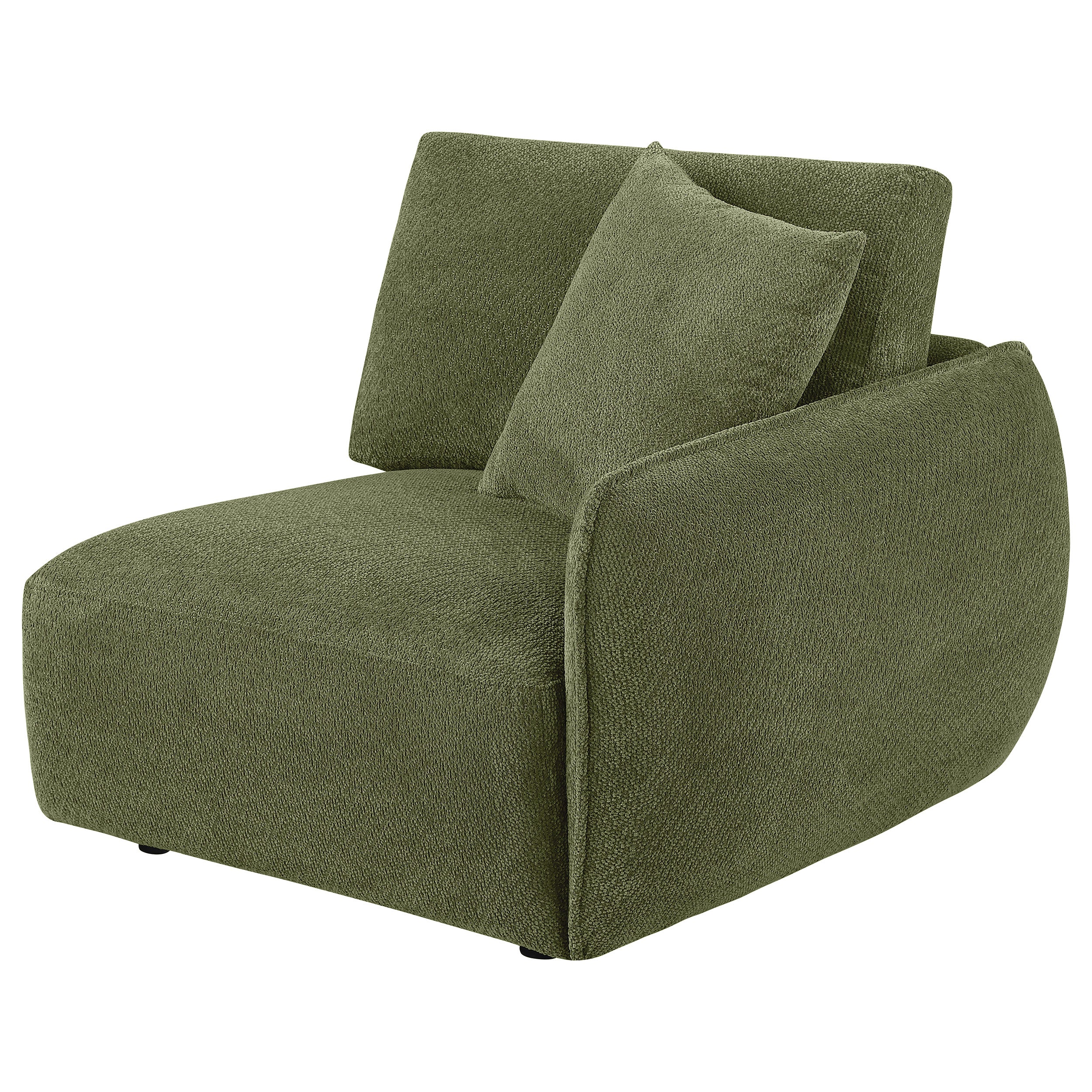 Elysia Chenille Upholstered Modular RAF Chair Green-