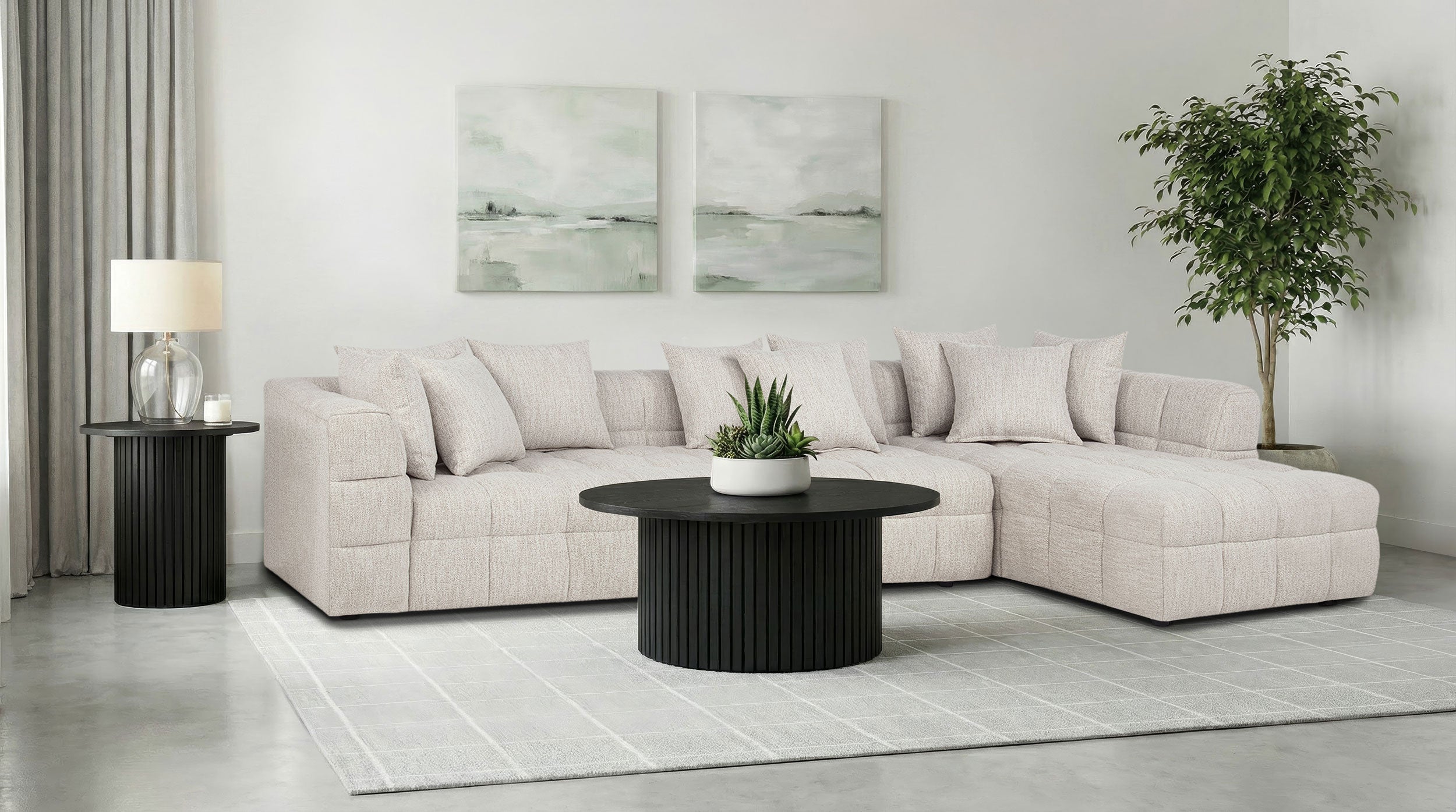 Amara 3-Piece Upholstered Sectional Sofa-Coaster