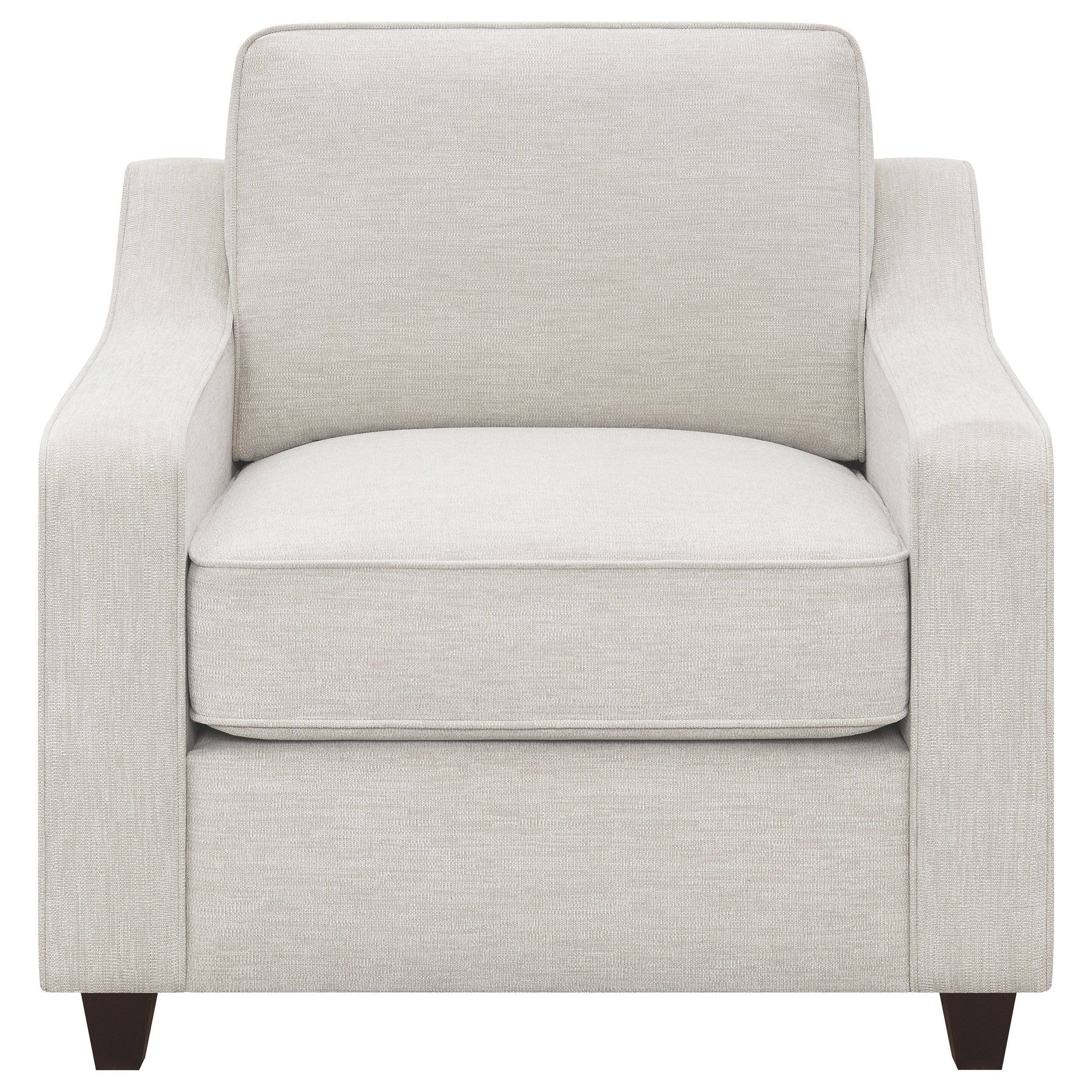 Christine Upholstered Sloped Arm Accent Chair Beige-CoasterElevations