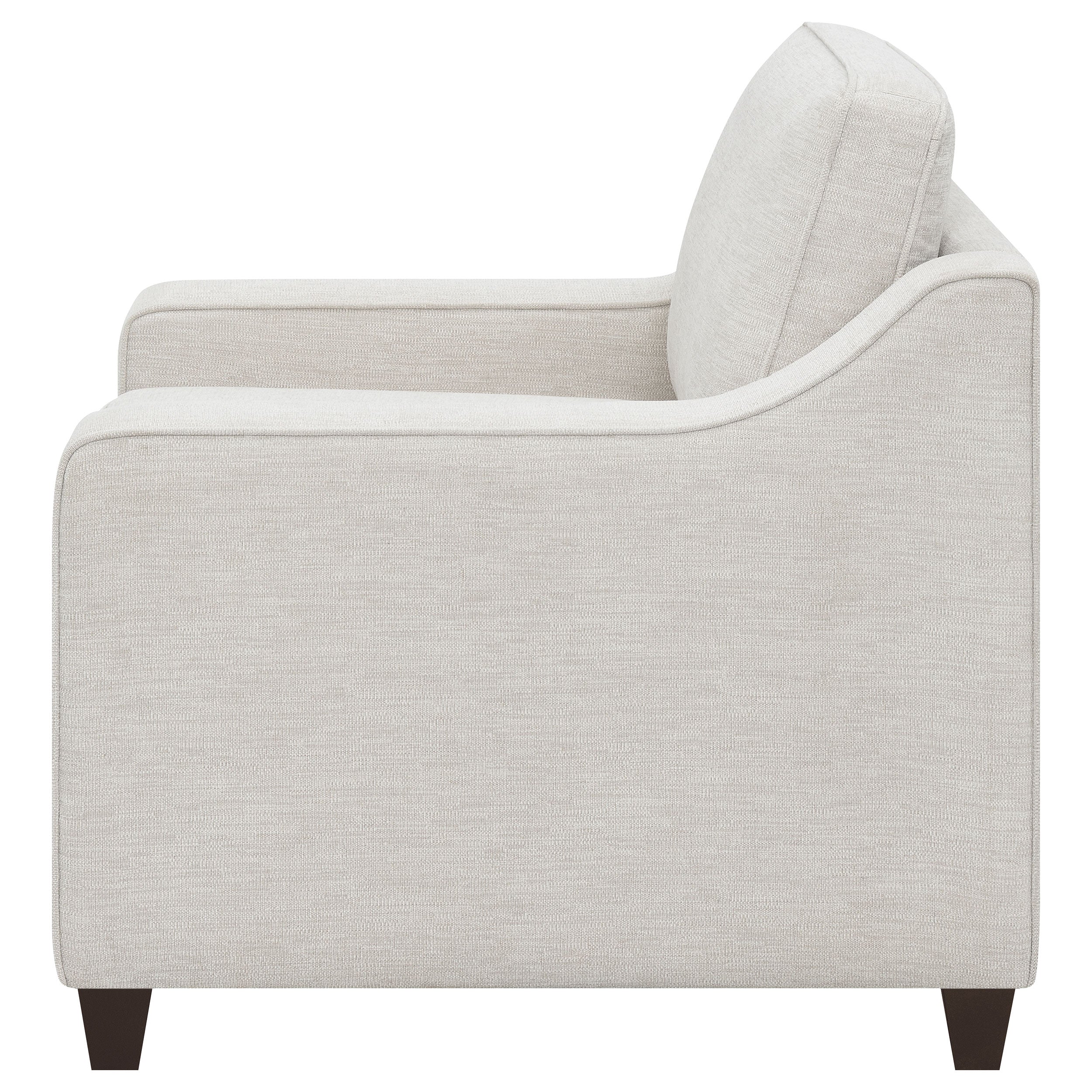 Christine Upholstered Sloped Arm Accent Chair Beige-CoasterElevations