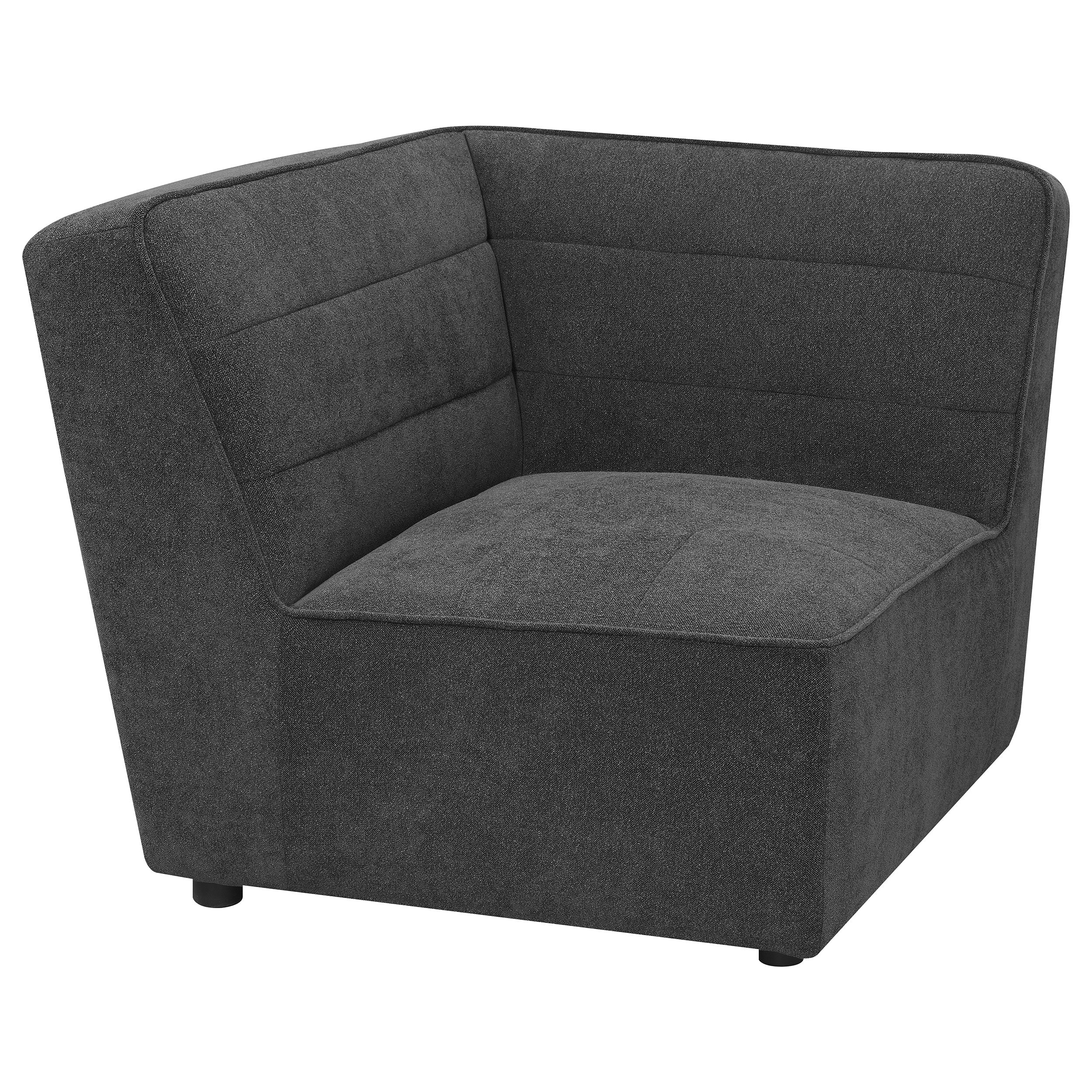 Sunny Upholstered Corner Chair Dark Charcoal-