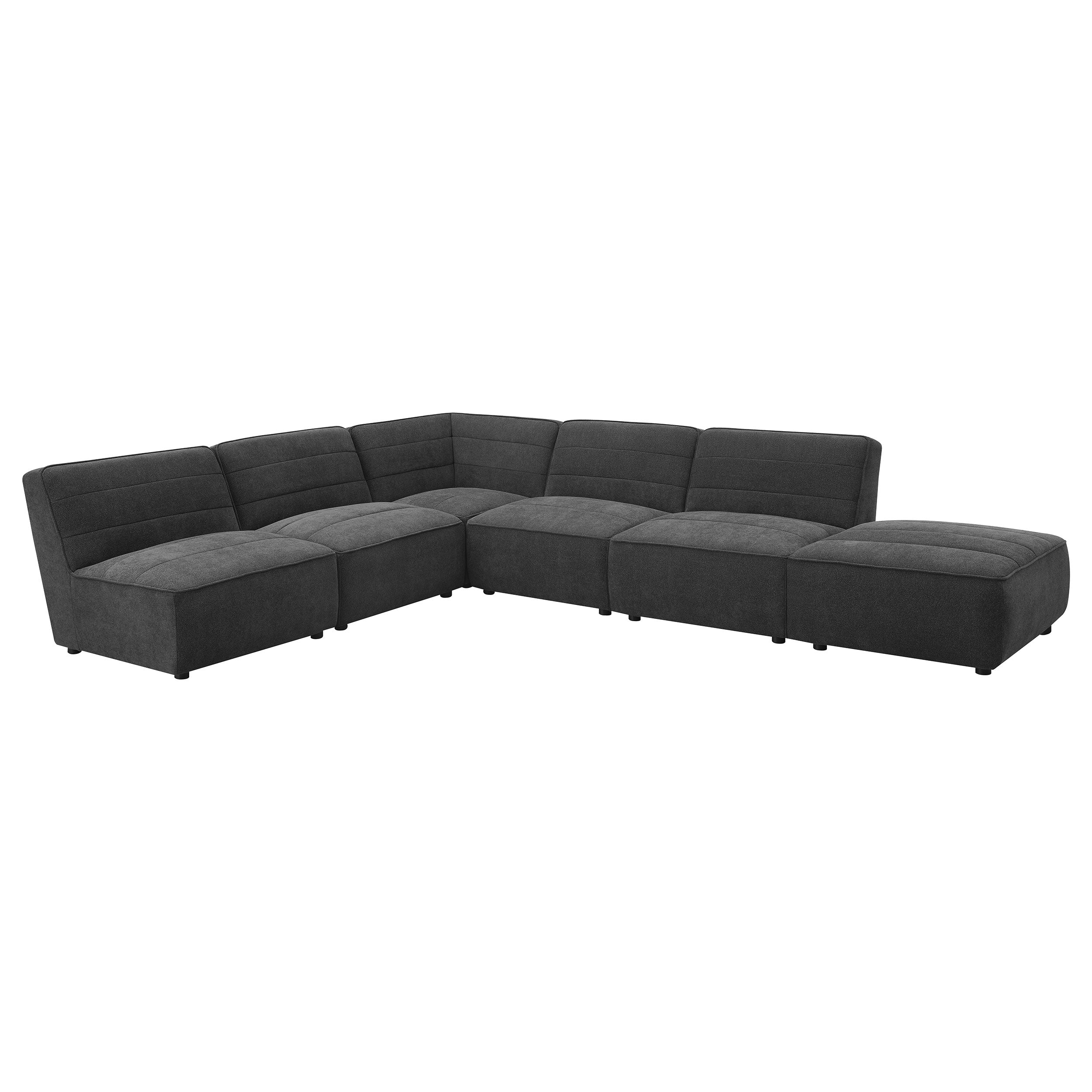Sunny Upholstered Corner Chair Dark Charcoal-