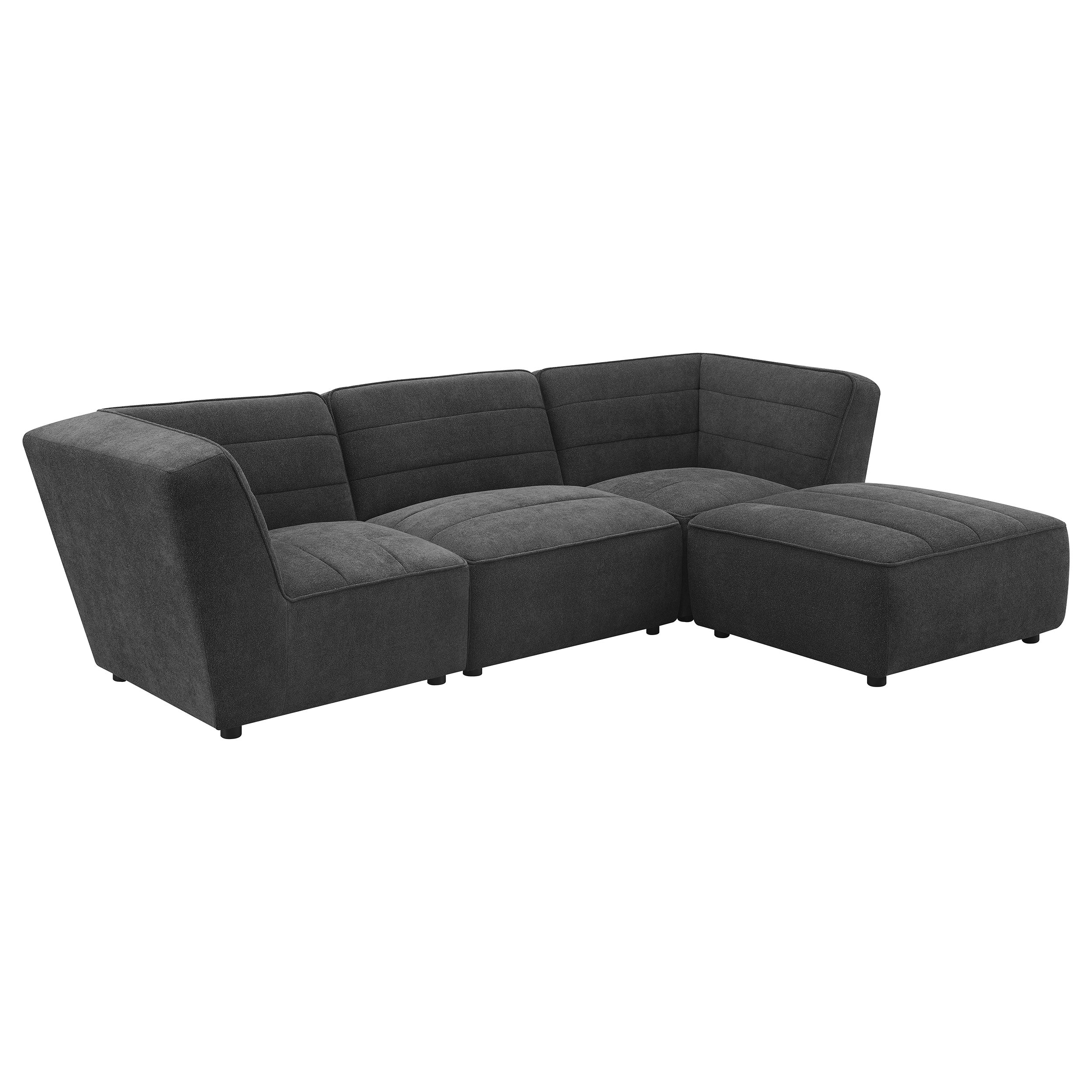 Sunny Upholstered Corner Chair Dark Charcoal-