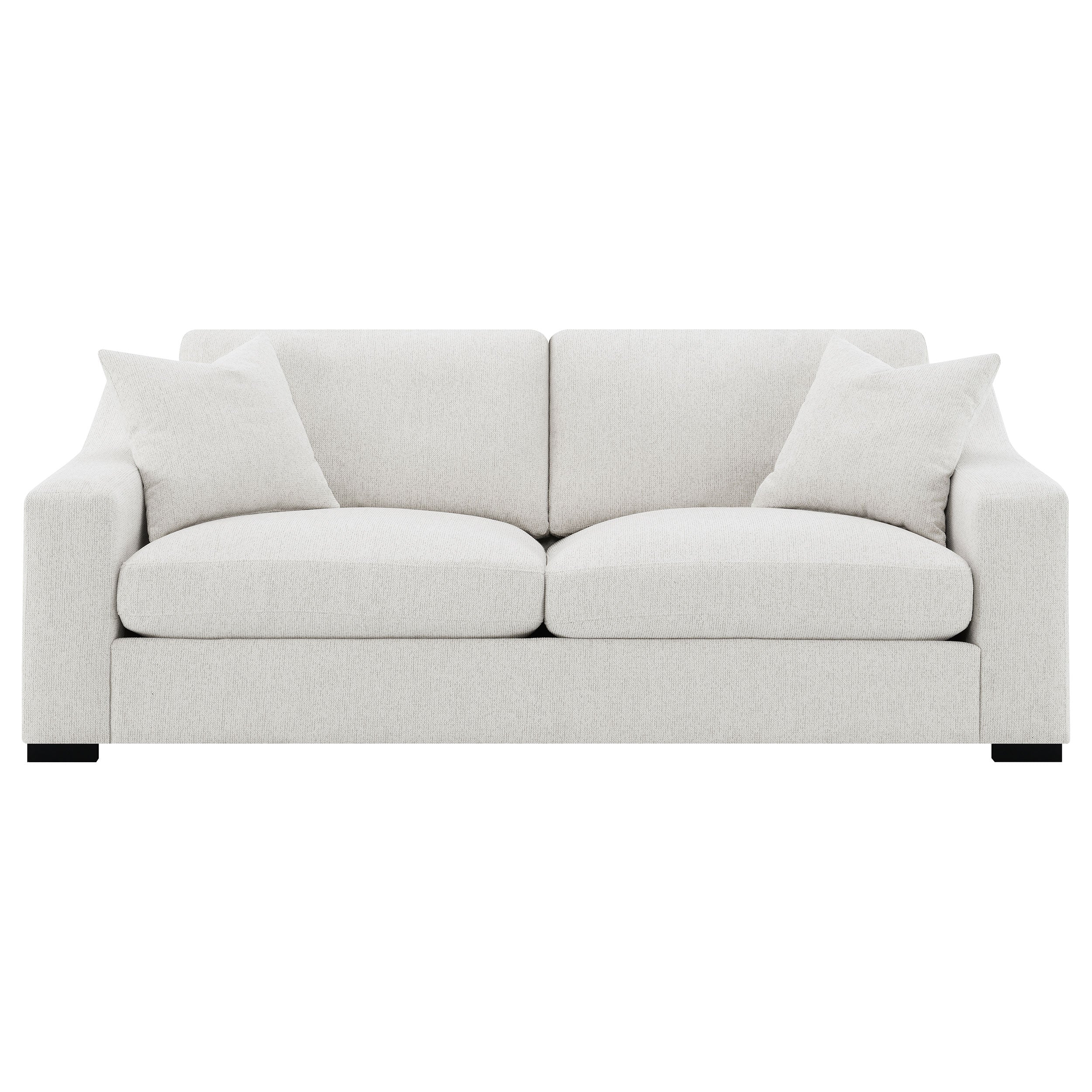 Ashlyn Fabric Upholstered Track Arm Sofa Sand-