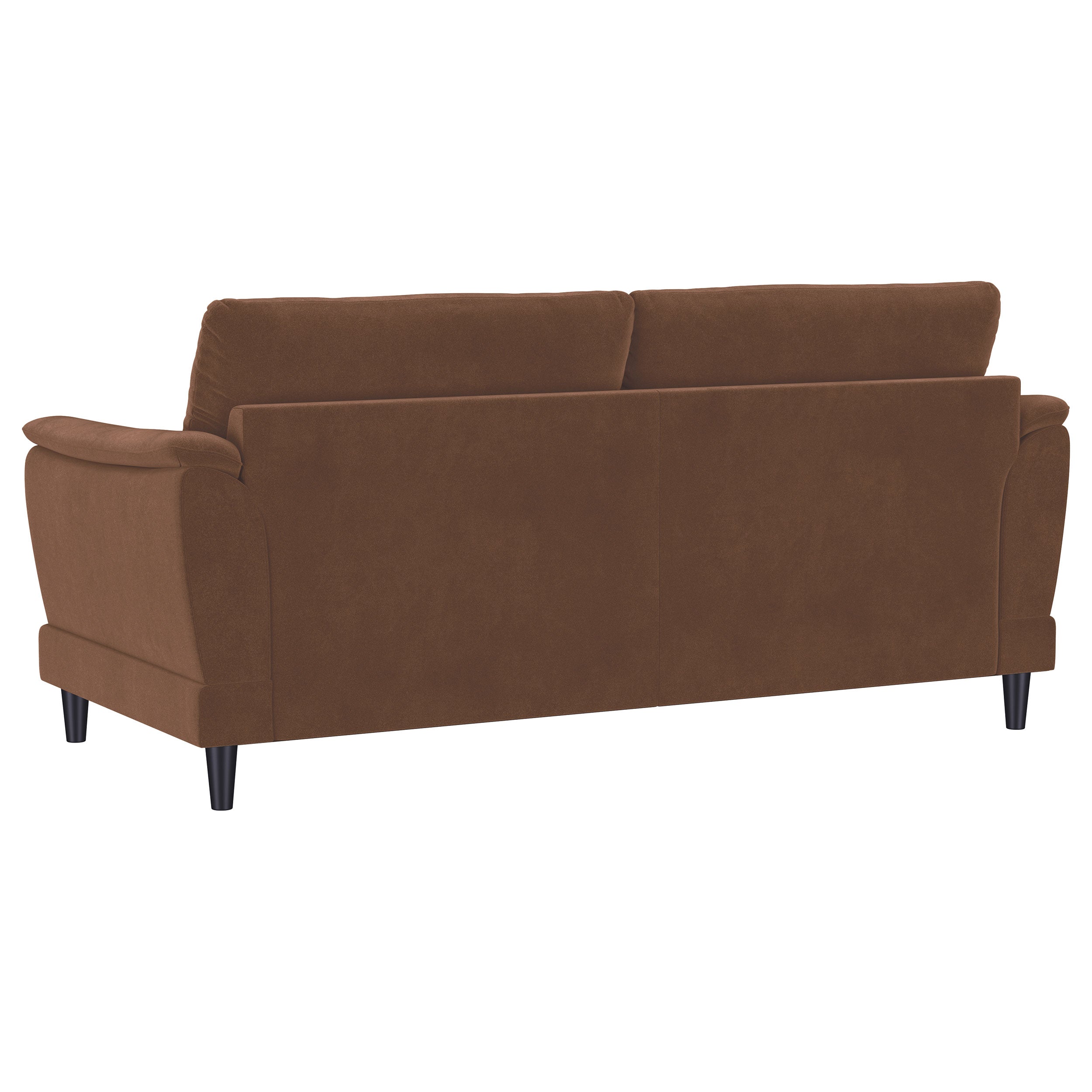 Selma 2-piece Velvet Upholstered Crescent Arm Sofa Set Rust-