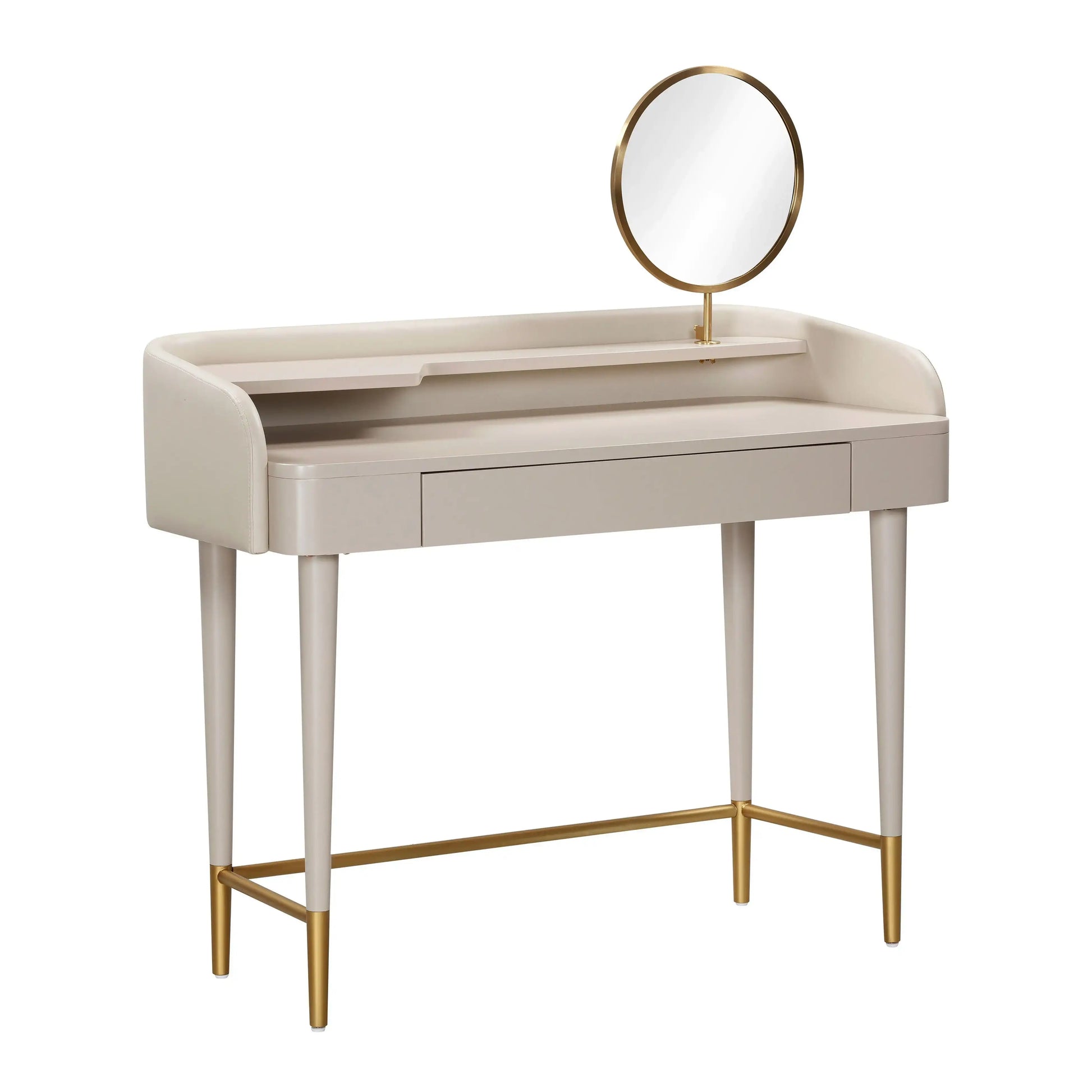 Penelope - Vegan Leather Wrapped Vanity Desk - Best Buy Furniture