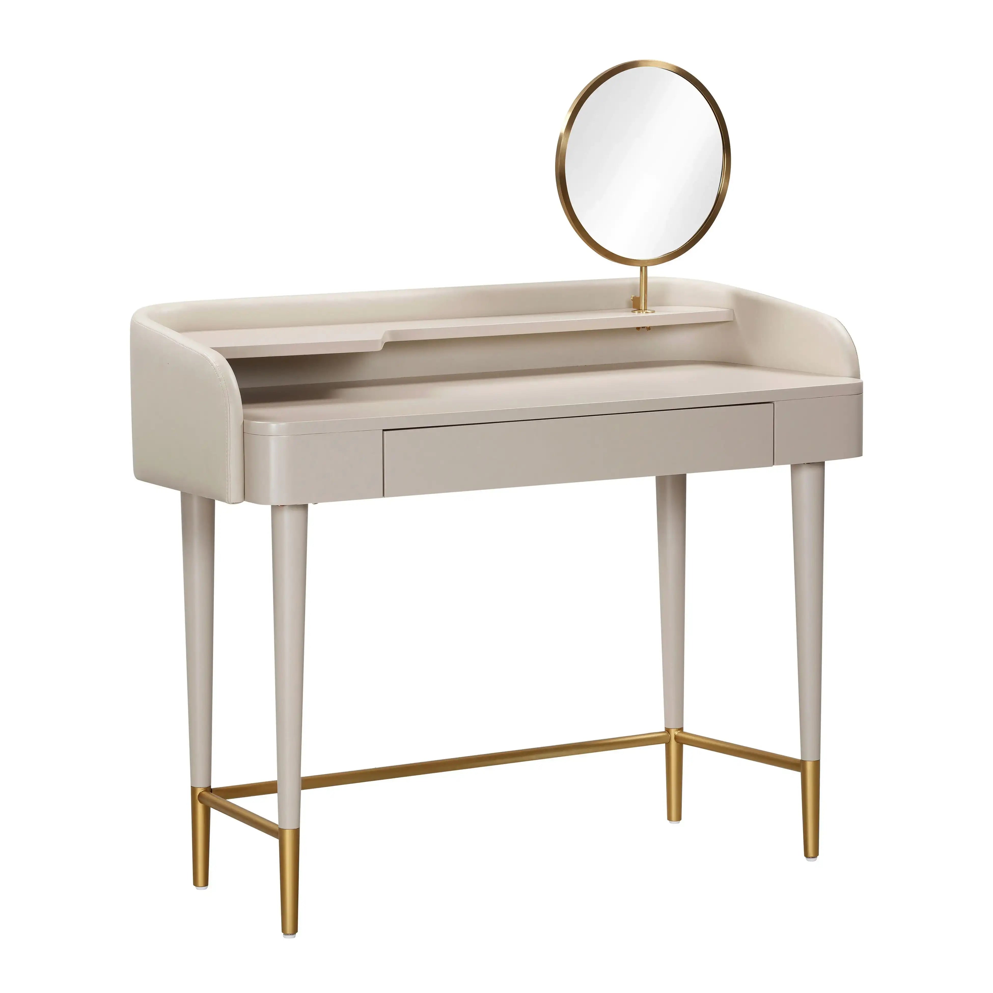 Penelope - Vegan Leather Wrapped Vanity Desk - Best Buy Furniture