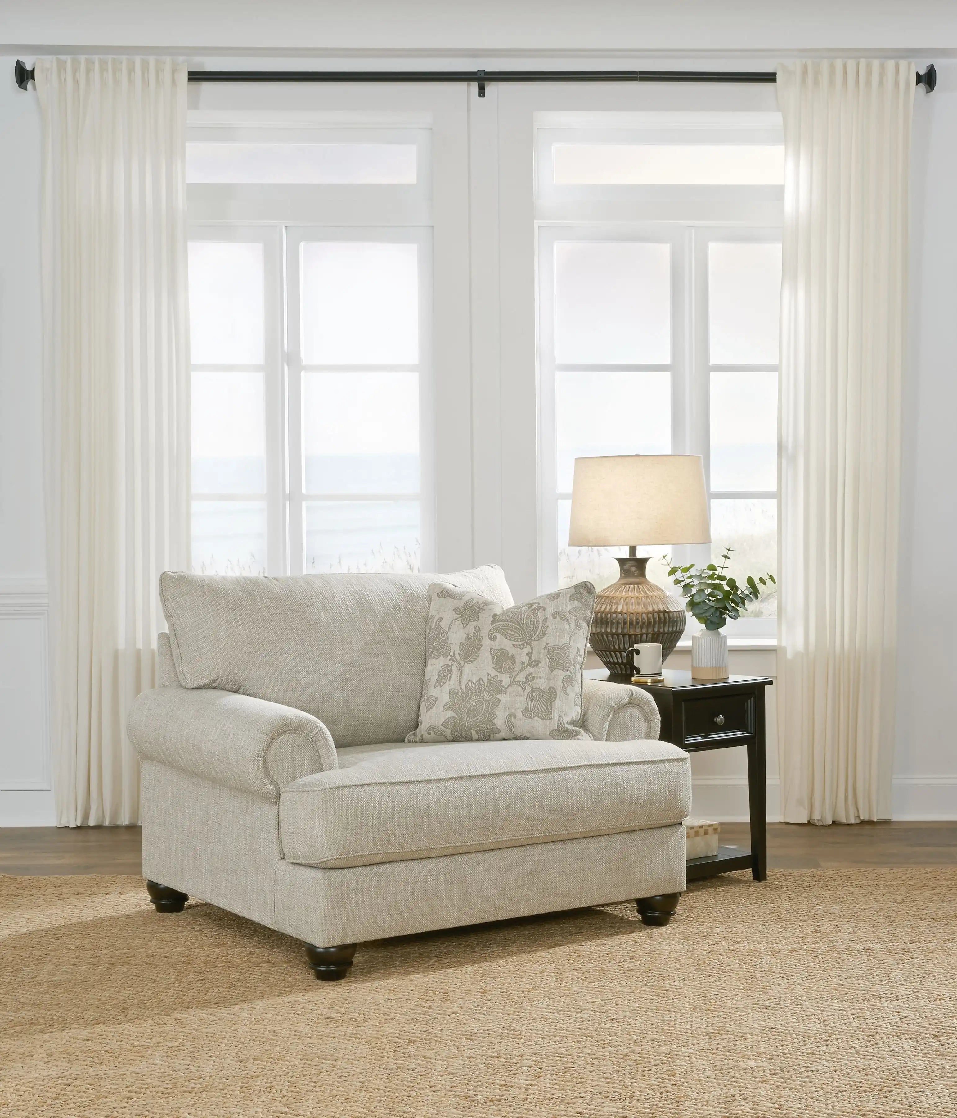 Asanti - Chair and a Half - Fog - Best Buy Furniture