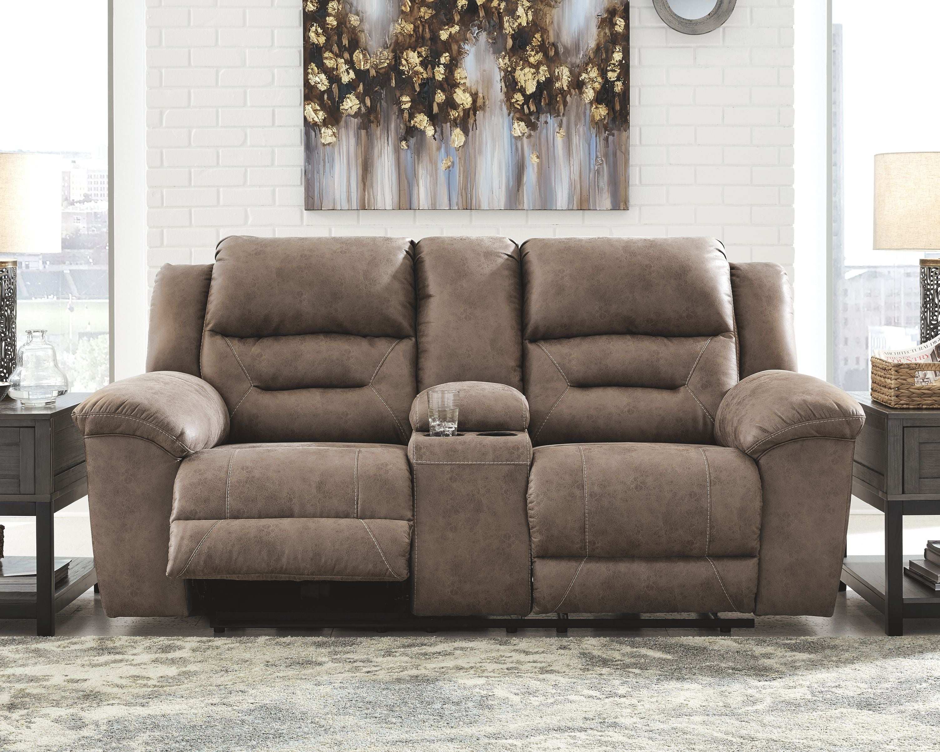 Stoneland - Power Reclining Loveseat - Best Buy Furniture
