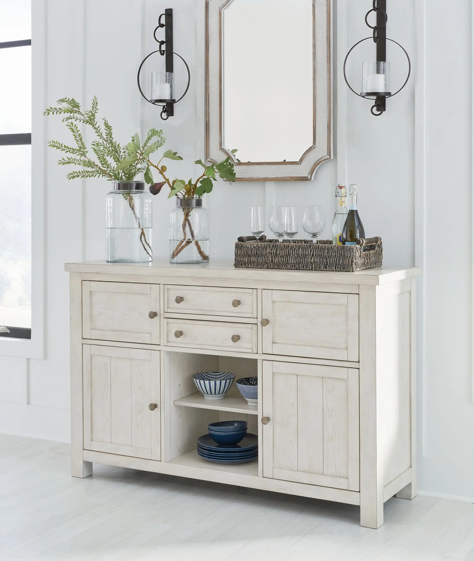 Robbinsdale - Dining Room Server - Antique White - Best Buy Furniture