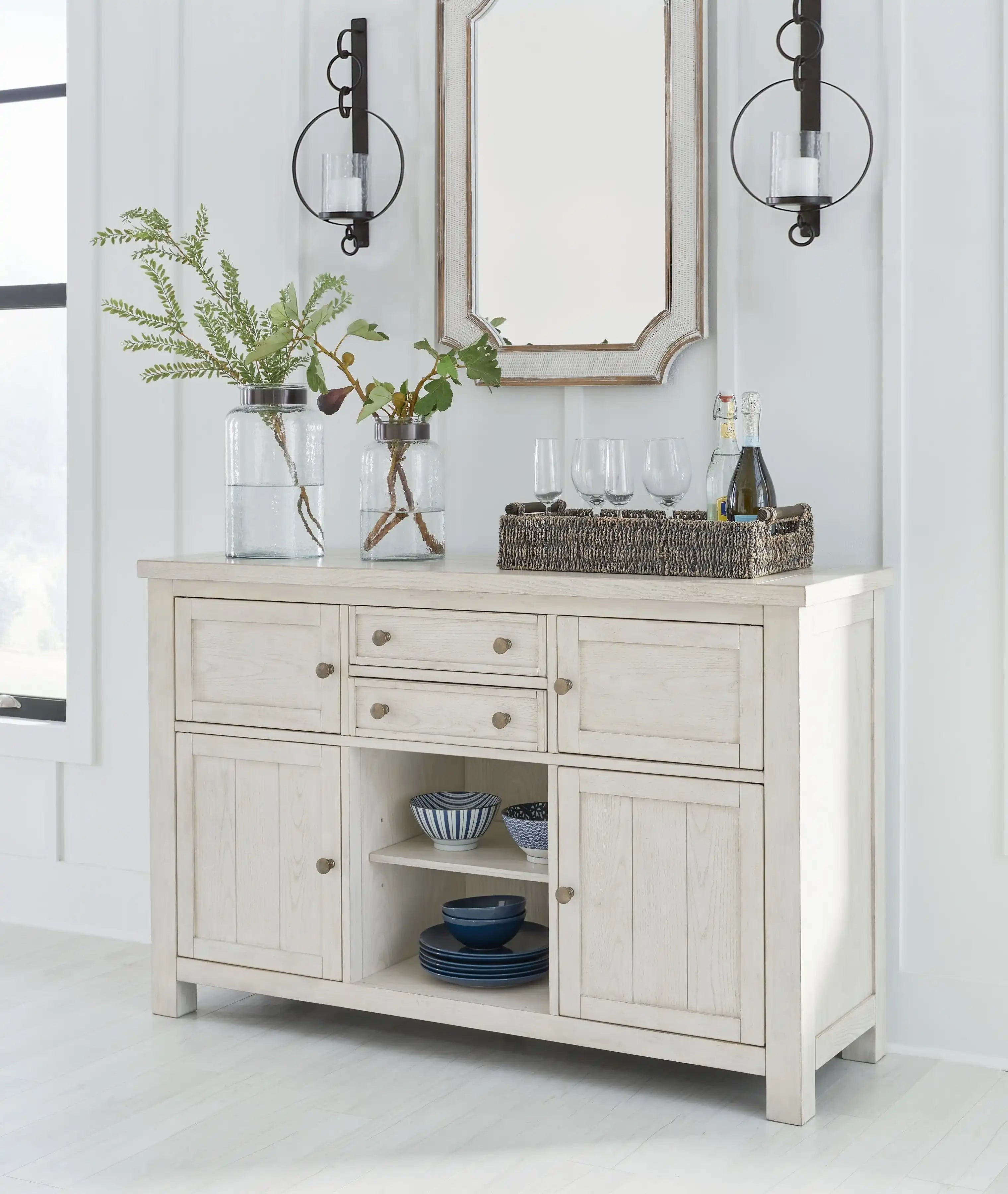 Robbinsdale - Dining Room Server - Antique White - Best Buy Furniture