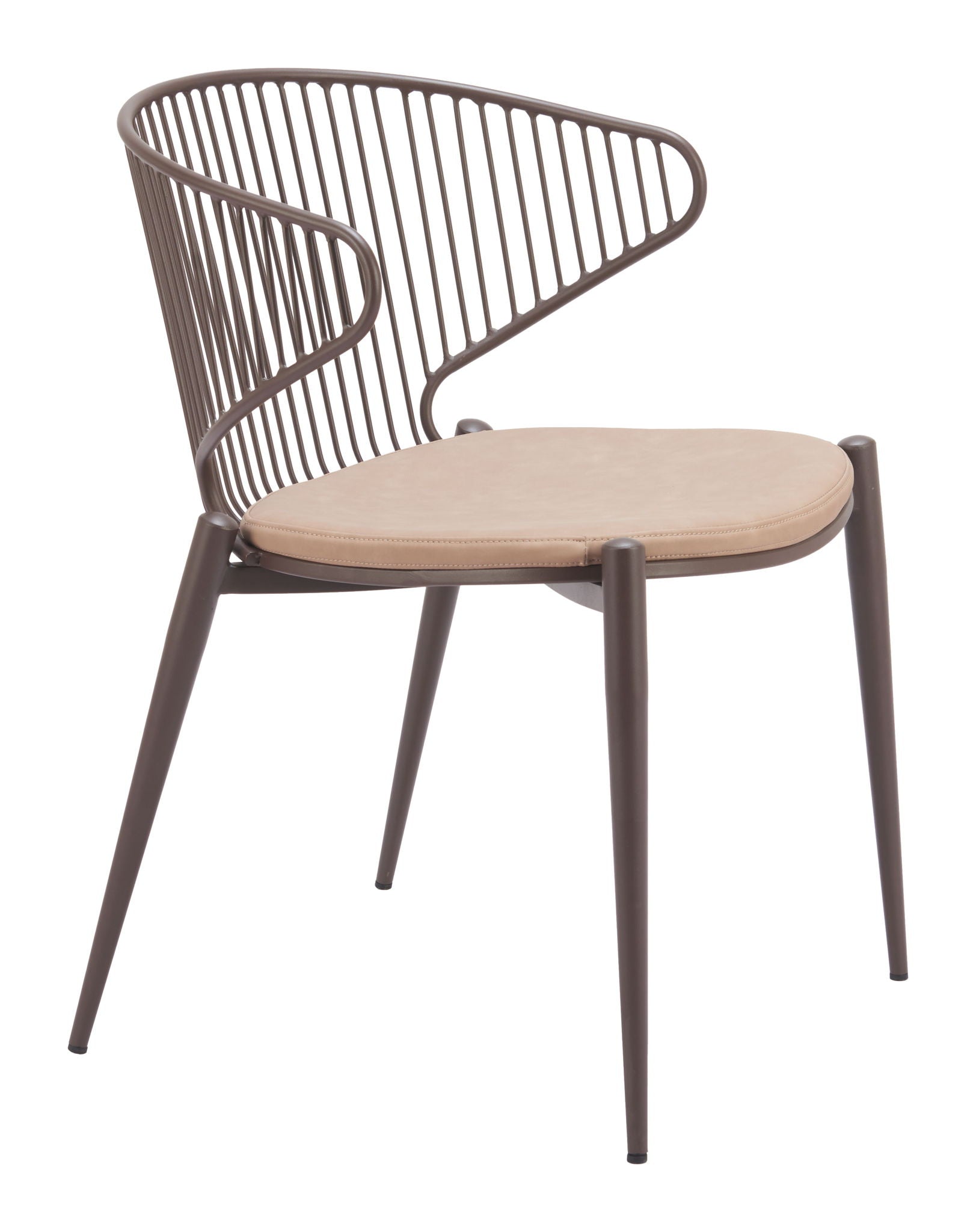 Silues - Dining Chair (Set of 2) - Taupe / Brown