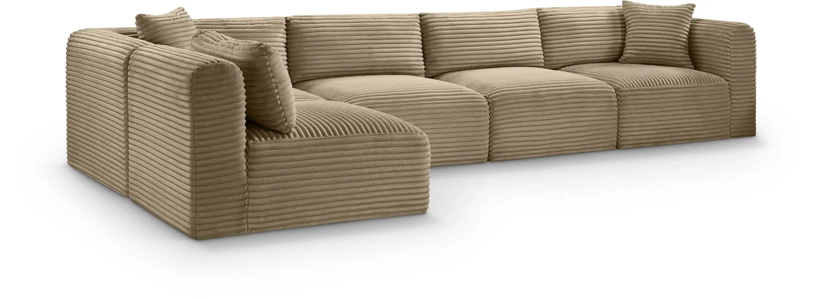 Shaggy - Fabric 5 Piece Modular Sectional - Best Buy Furniture