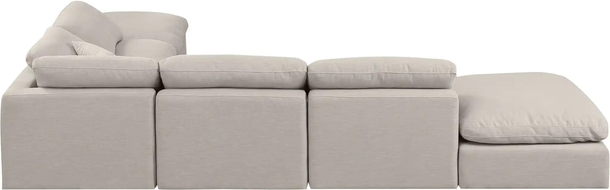 Indulge - Linen 6 Piece Modular Armless Sectional