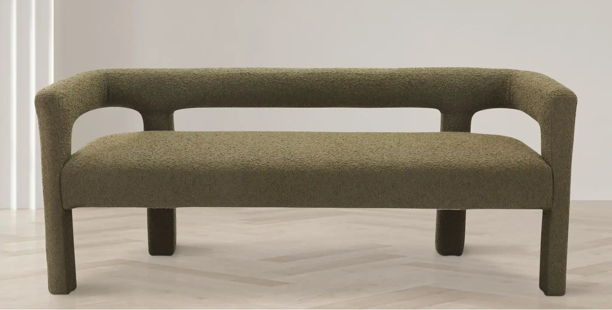 Athena - Boucle Fabric Bench