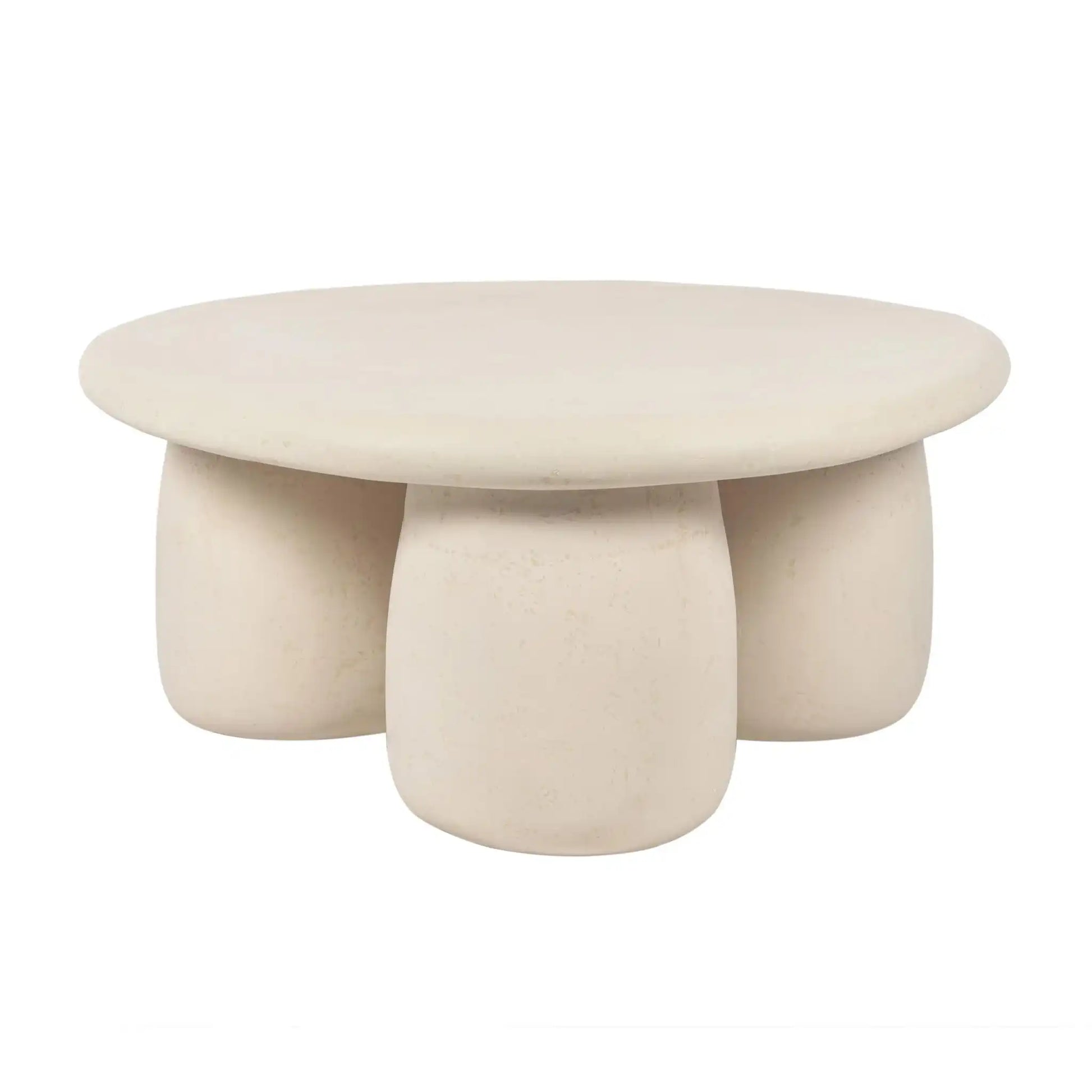Rahul - Round Coffee Table - Cream - Best Buy Furniture