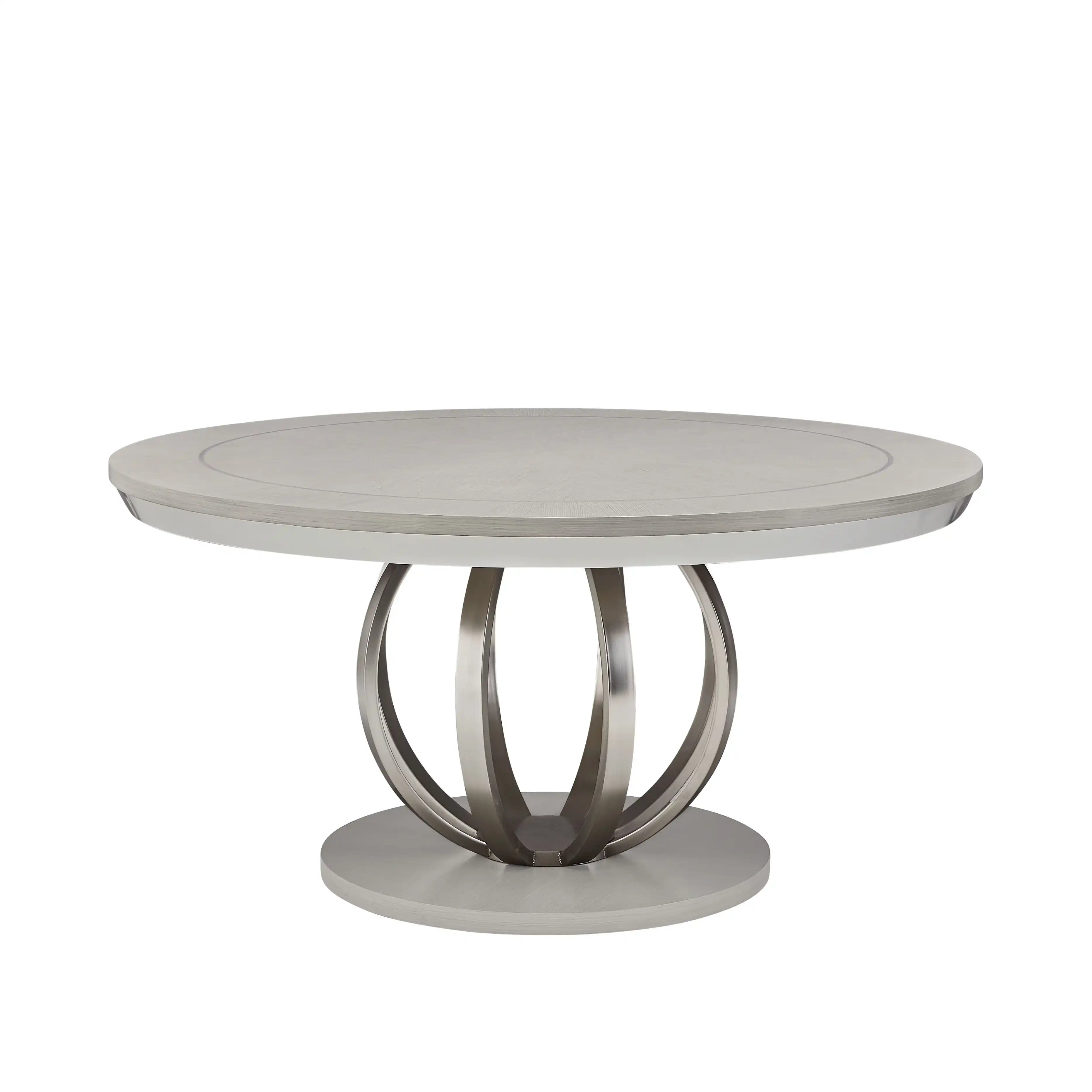 Eclipse - Round Dining Table - Moonlight Gray - Best Buy Furniture