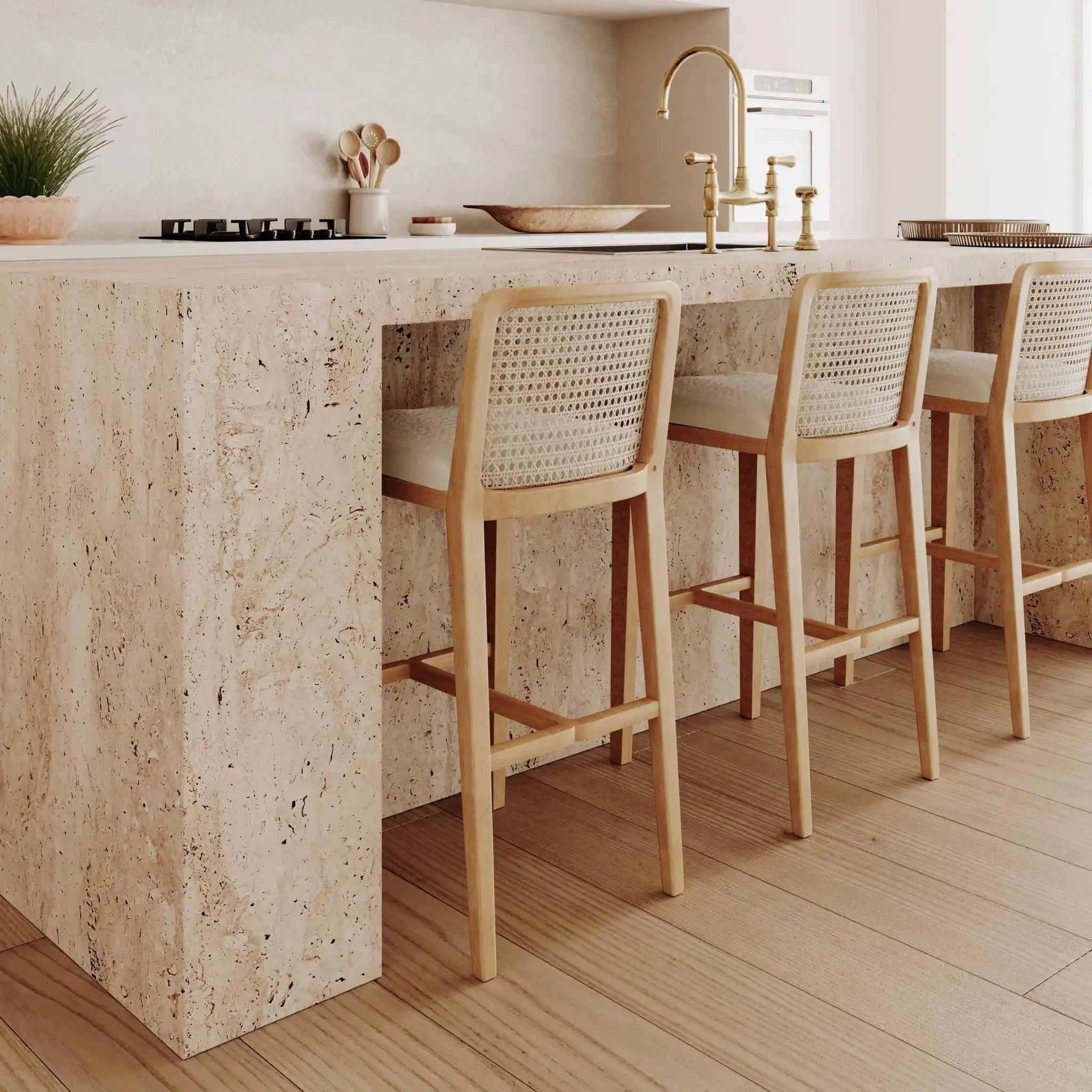 Gerri - Counter Stool - Cream / Natural