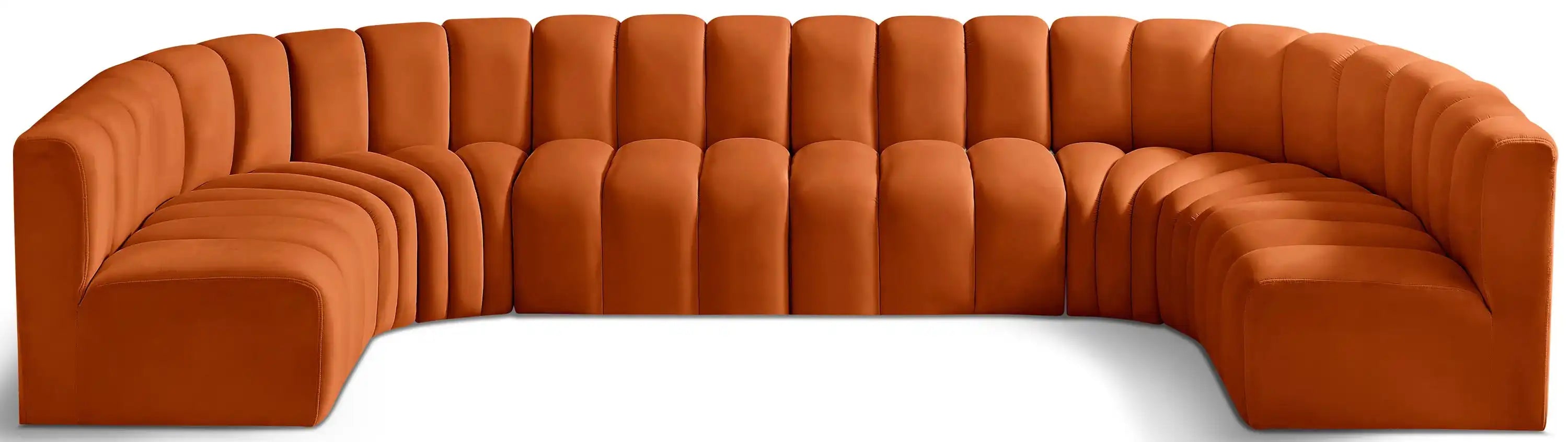 Arc - Velvet Modular U-Shaped Sectional - Best Buy Furniture