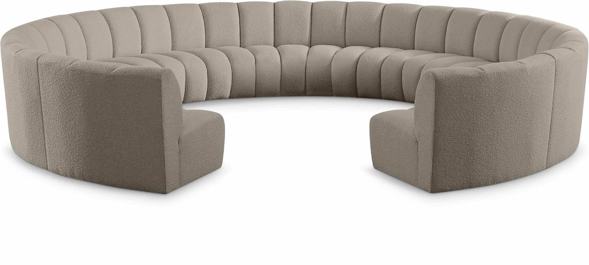 Infinity - 11 Piece Boucle Modular Sectional - Best Buy Furniture