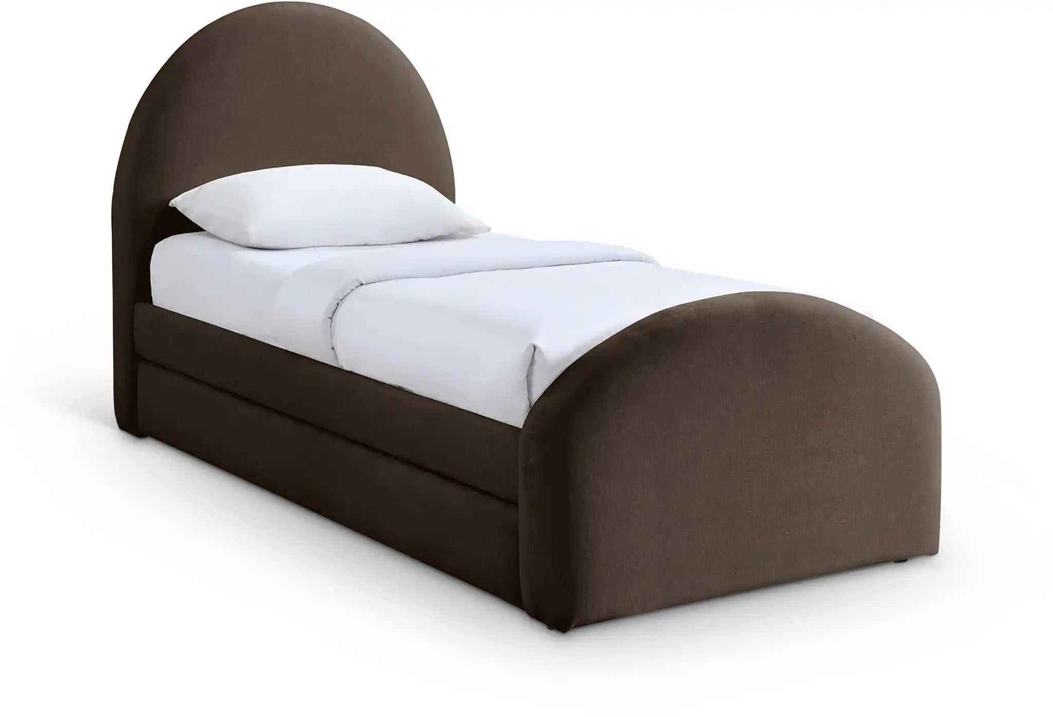 Andaz - Chenille Fabric Upholstered Trundle Bed - Best Buy Furniture