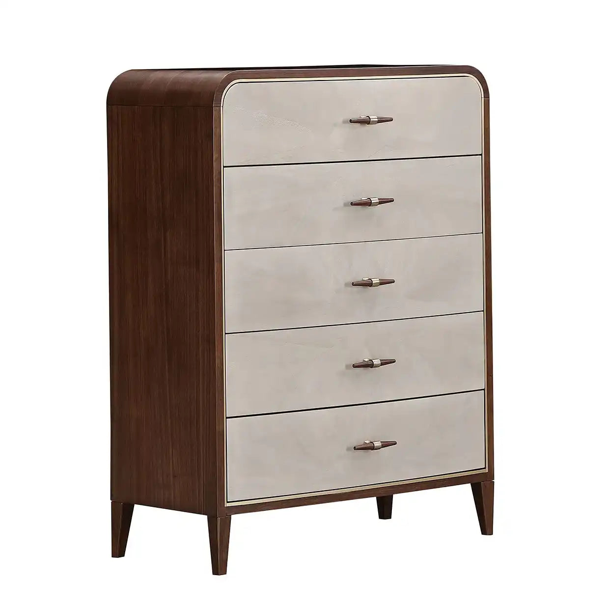 Houston - 5-Drawer Chest - Walnut - Best Buy Furniture