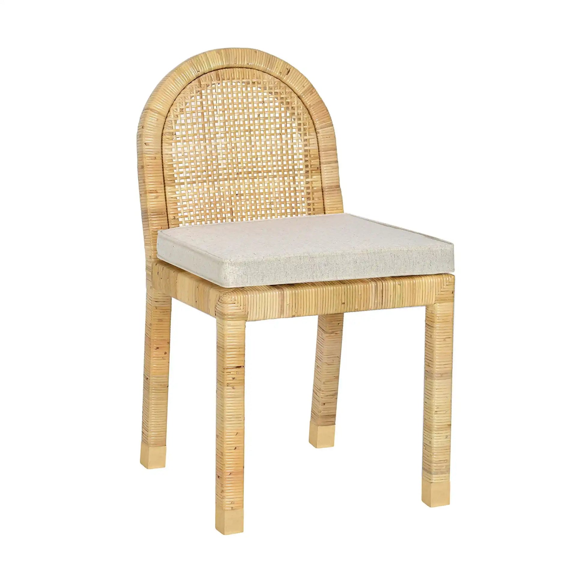 Amara - Arched Dining Chair - Cream - Best Buy Furniture