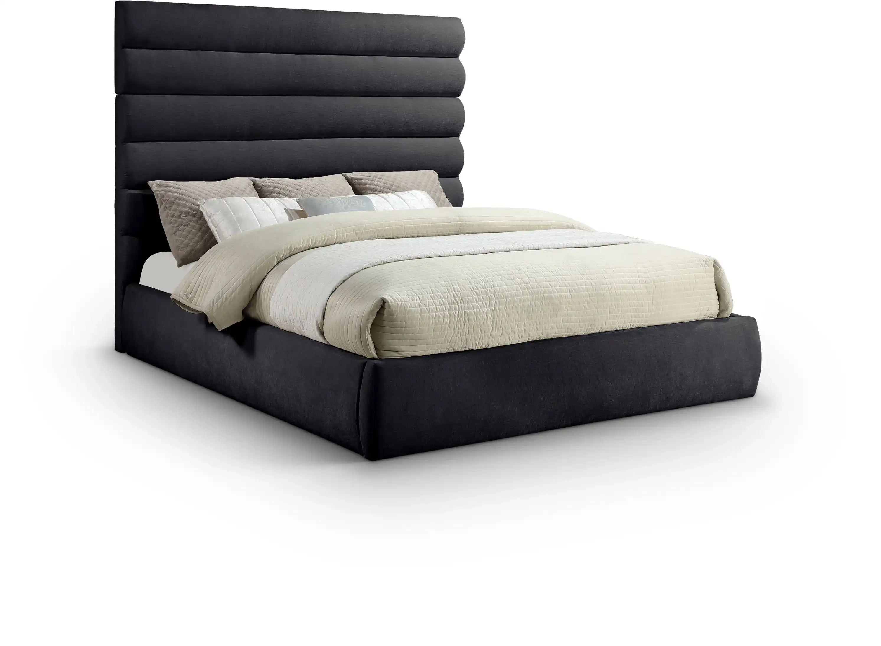 Adam - Chenille Fabric Bed With 70.5" Headboard - Best Buy Furniture