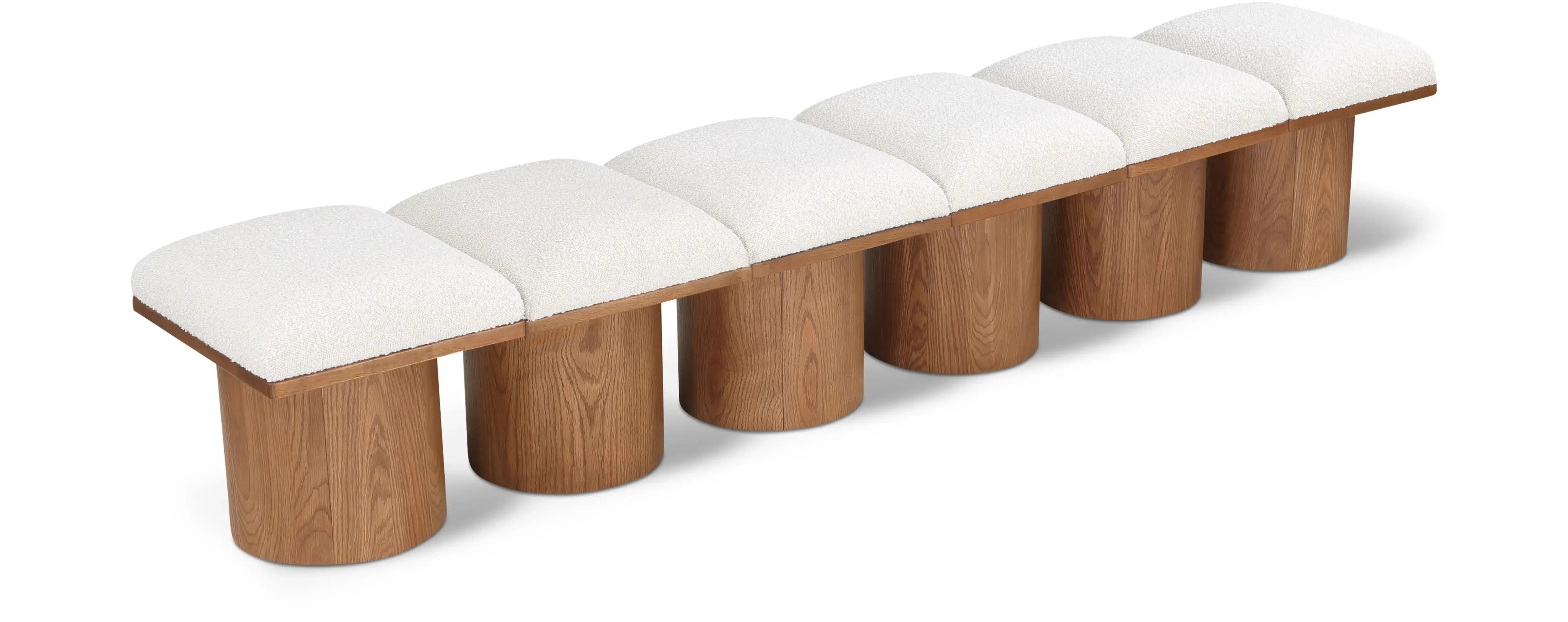 Pavilion - 6 Piece Modular Bench With Brown Base - Best Buy Furniture