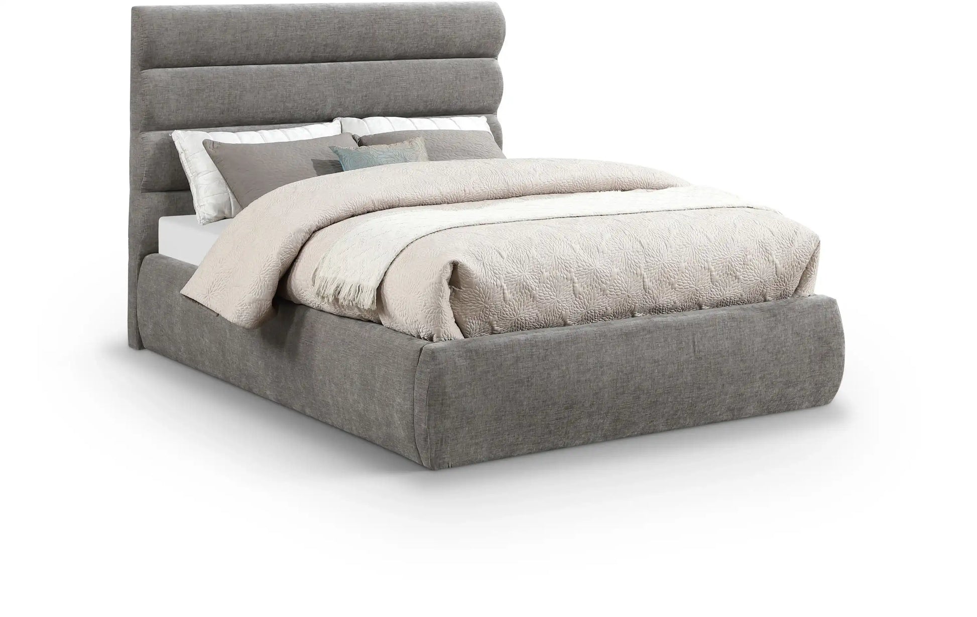 Adam - Chenille Fabric Bed With 52" Headboard - Best Buy Furniture