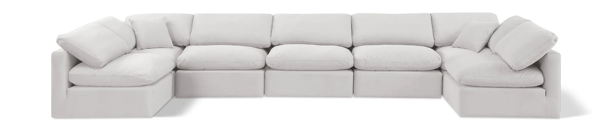 Indulge - Velvet 7 Piece Modular U-Shaped Sectional - Best Buy Furniture