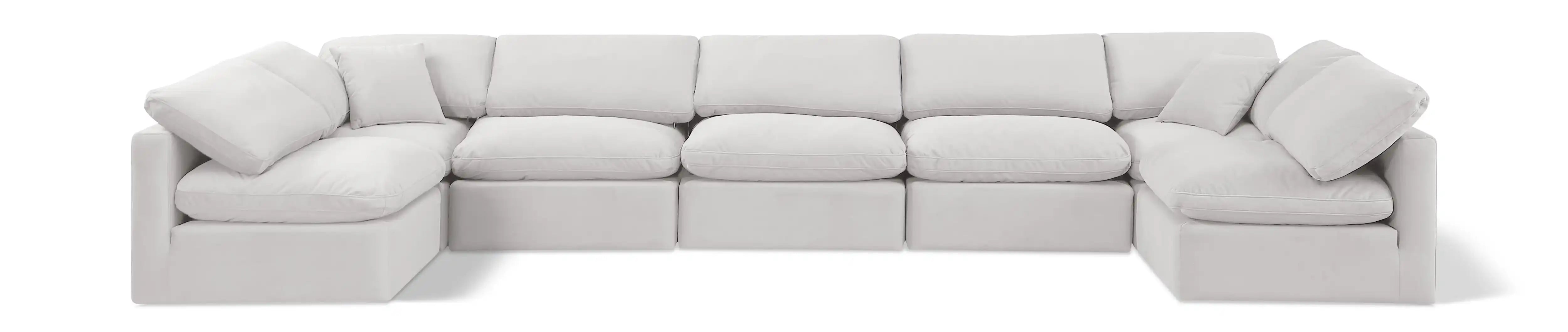 Indulge - Velvet 7 Piece Modular U-Shaped Sectional - Best Buy Furniture