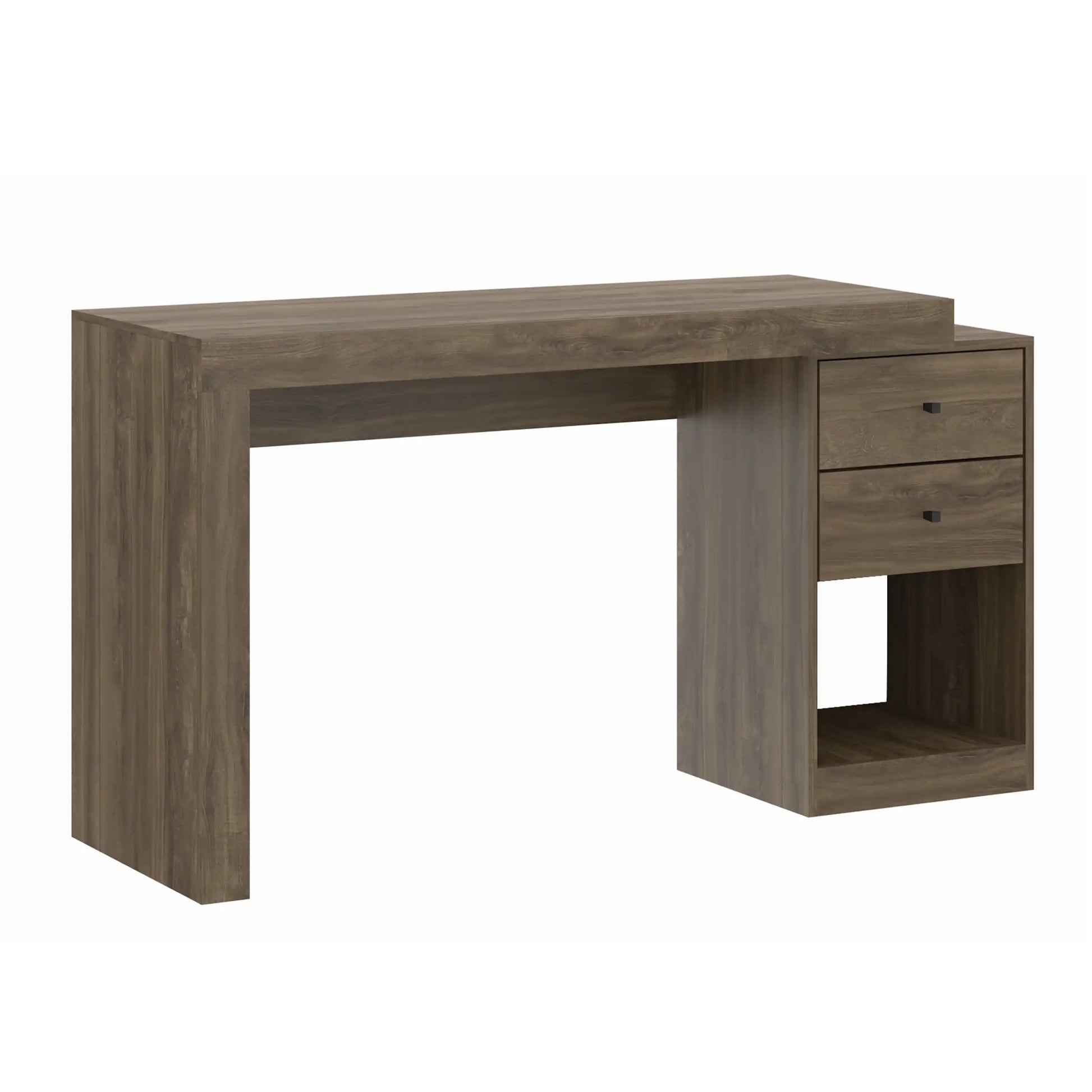 Techni Mobili Expandable Home Office Desk, Walnut - Best Buy Furniture