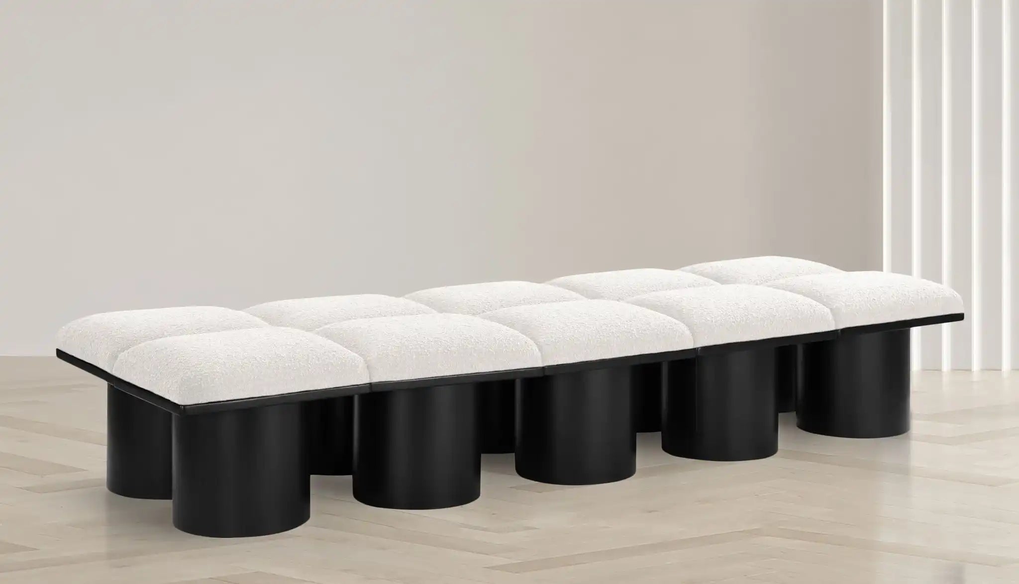 Pavilion - 10 Piece Modular Bench With Black Base