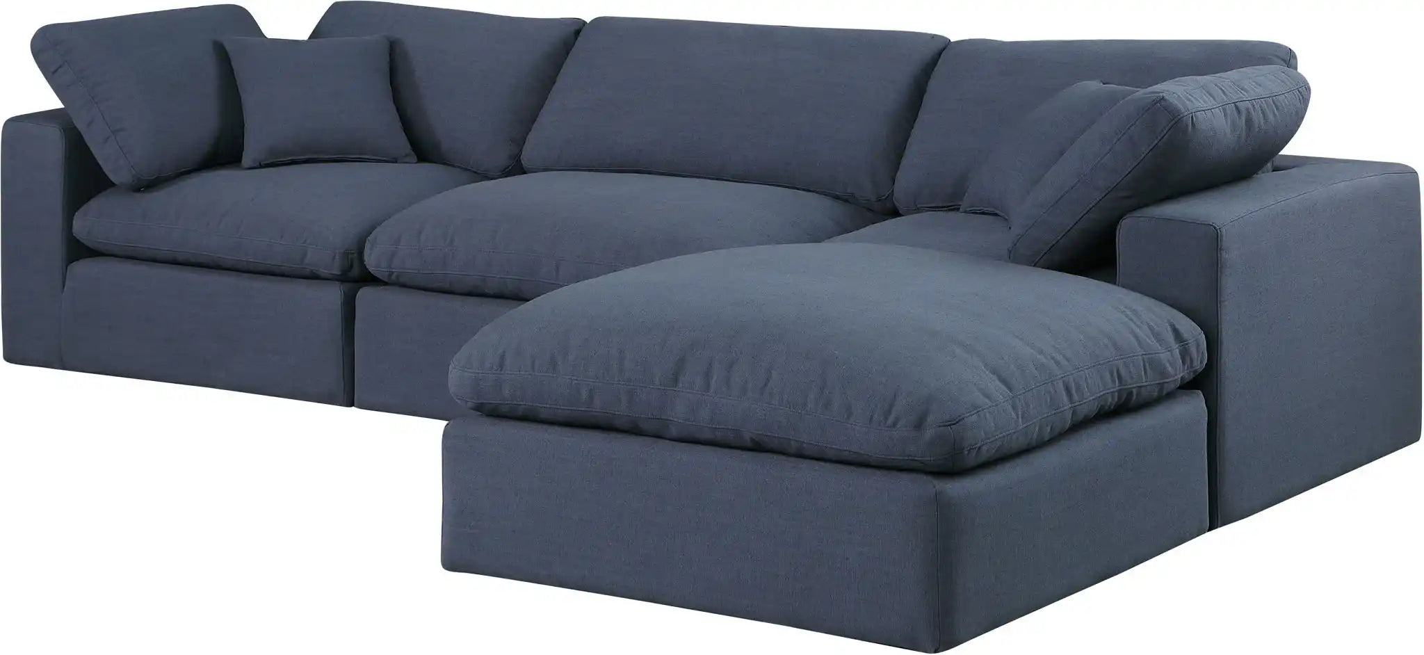 Comfy - 4 Piece Linen Fabric Modular Sectional With Chaise