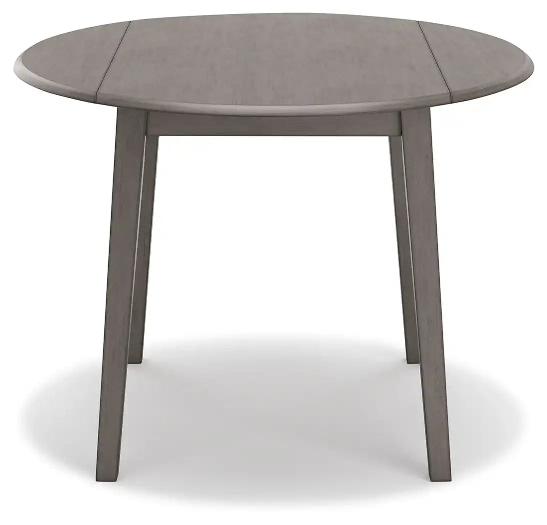 Shullden - Round Drm Drop Leaf Table - Gray - Best Buy Furniture