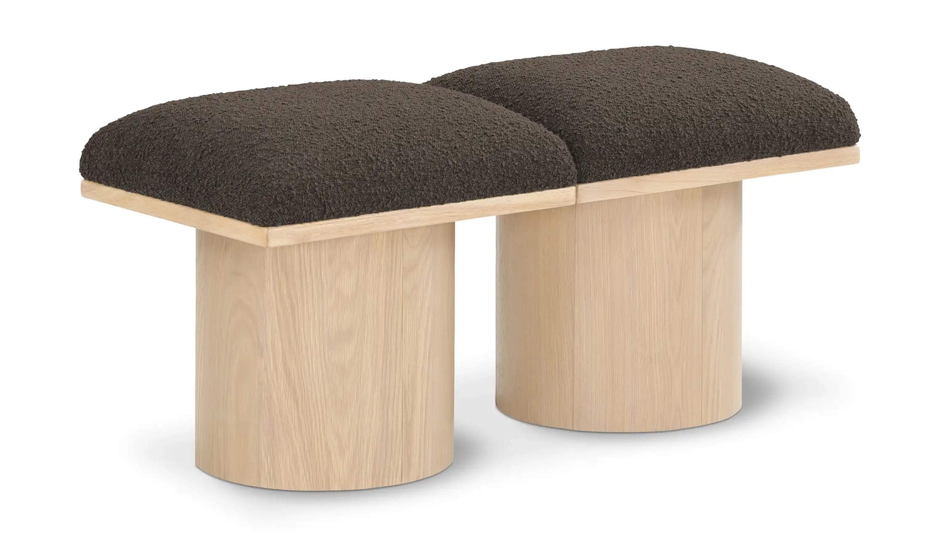 Pavilion - 2 Piece Modular Bench With Natural Base - Best Buy Furniture