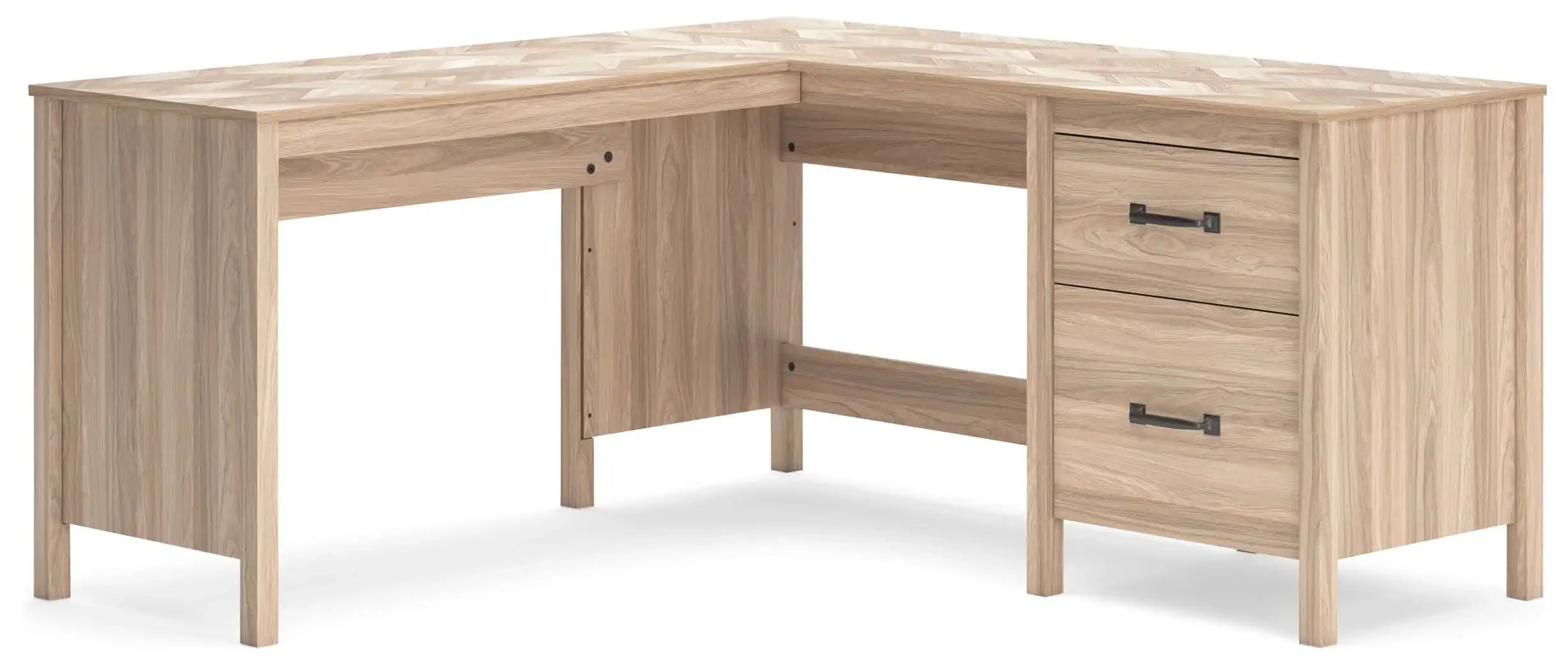 Battelle - 60" Home Office Desk With Return - Tan - Best Buy Furniture