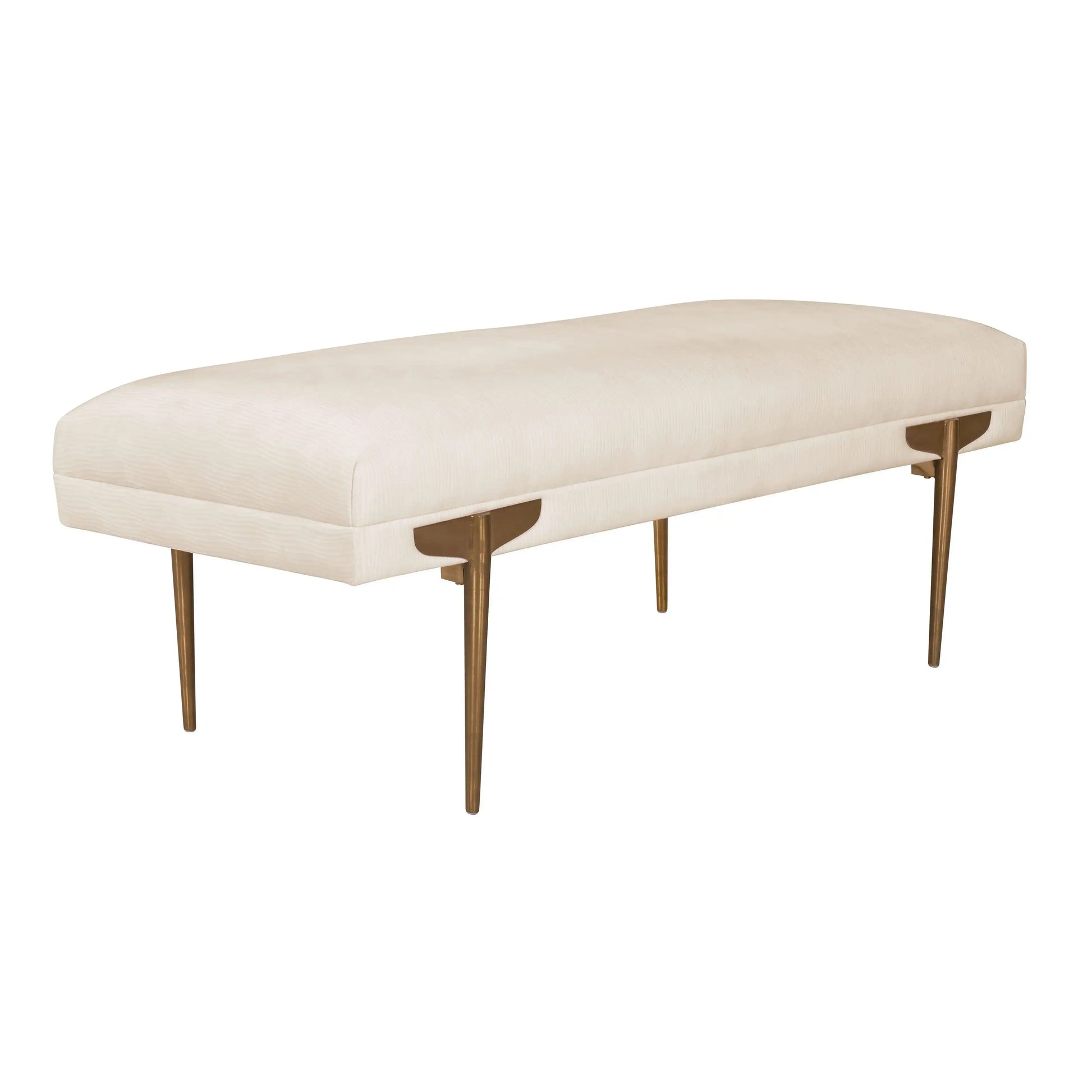 Brno - Waived Velvet Bench - Best Buy Furniture