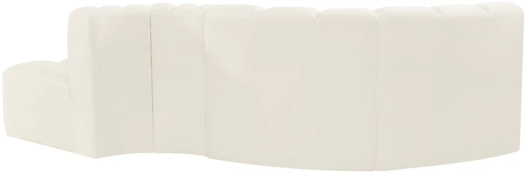 Arc - Velvet 4 Piece L-Shaped Modular Sofa