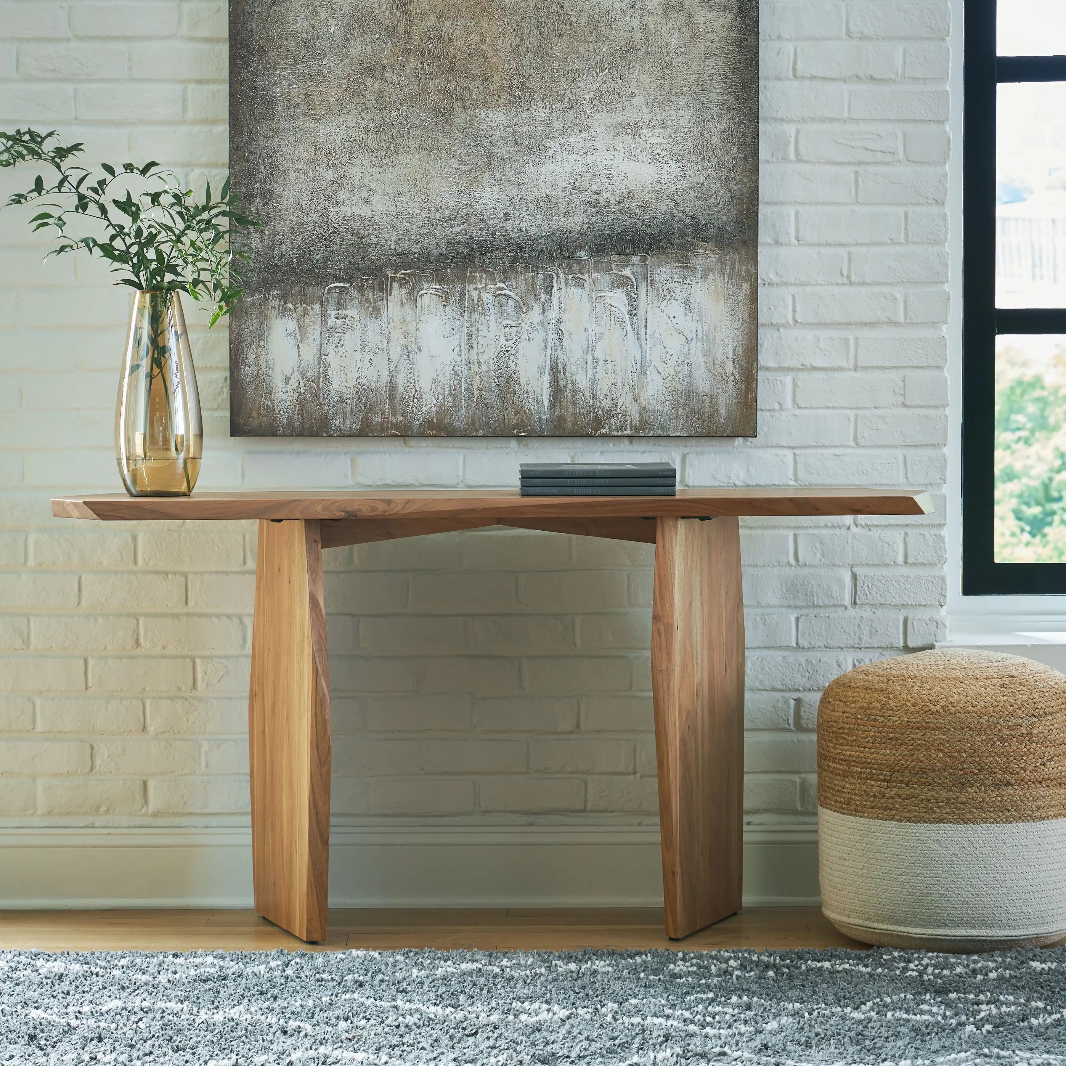 Holward - Console Sofa Table - Natural - Best Buy Furniture