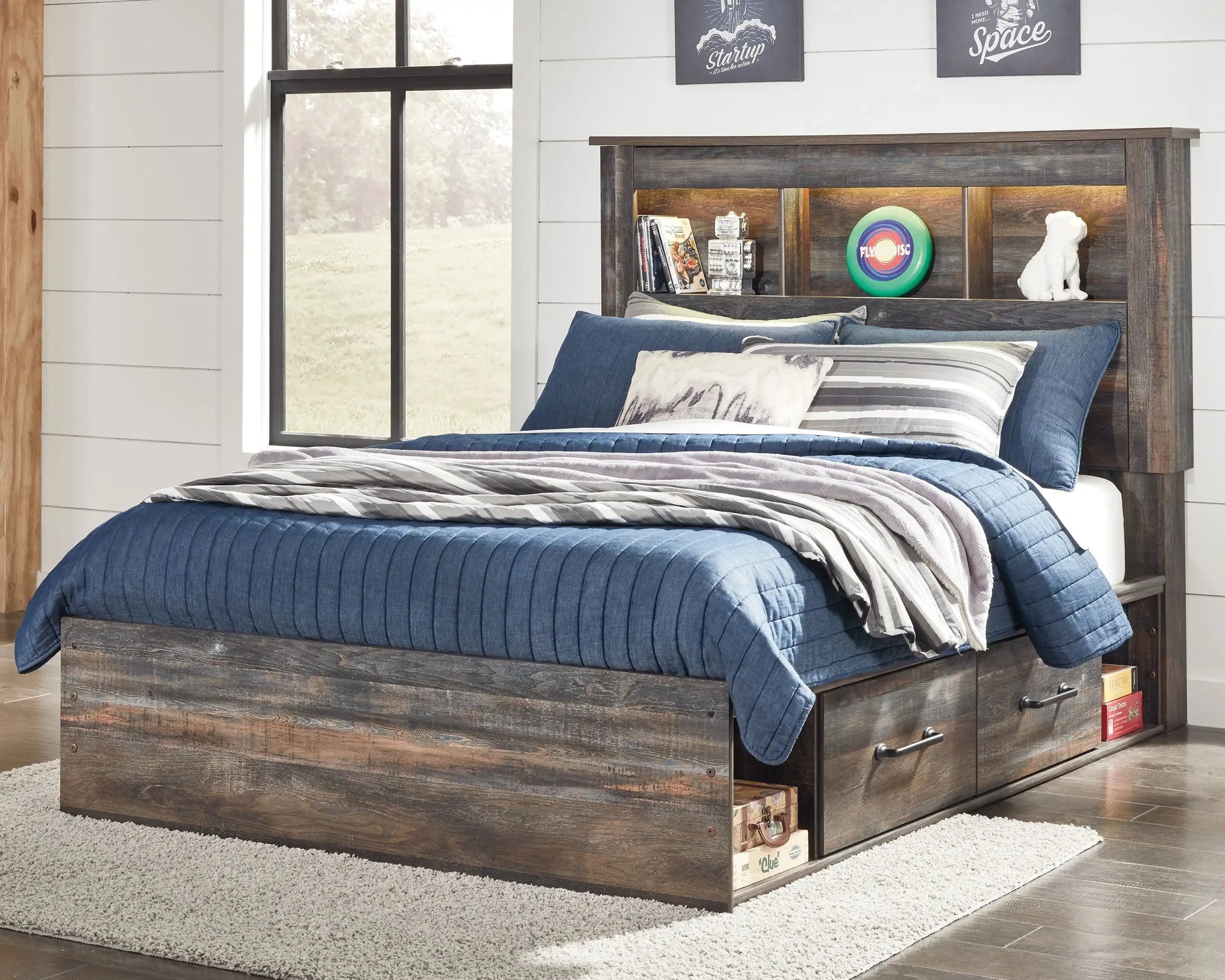Drystan - Panel Bookcase Bed - Best Buy Furniture