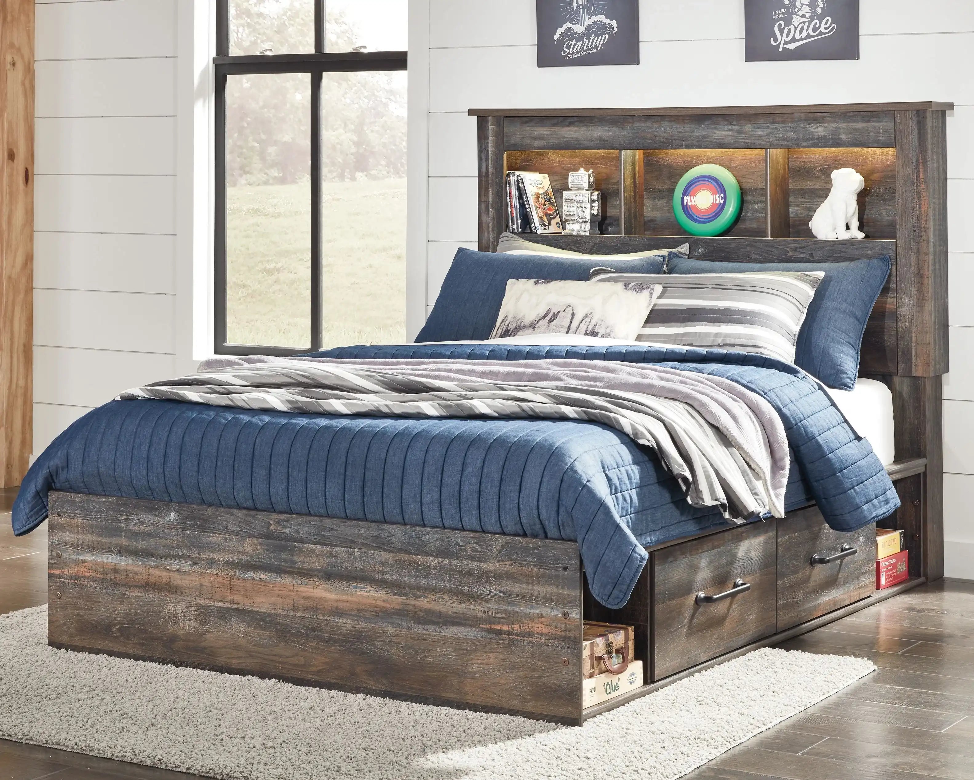 Drystan - Panel Bookcase Bed - Best Buy Furniture