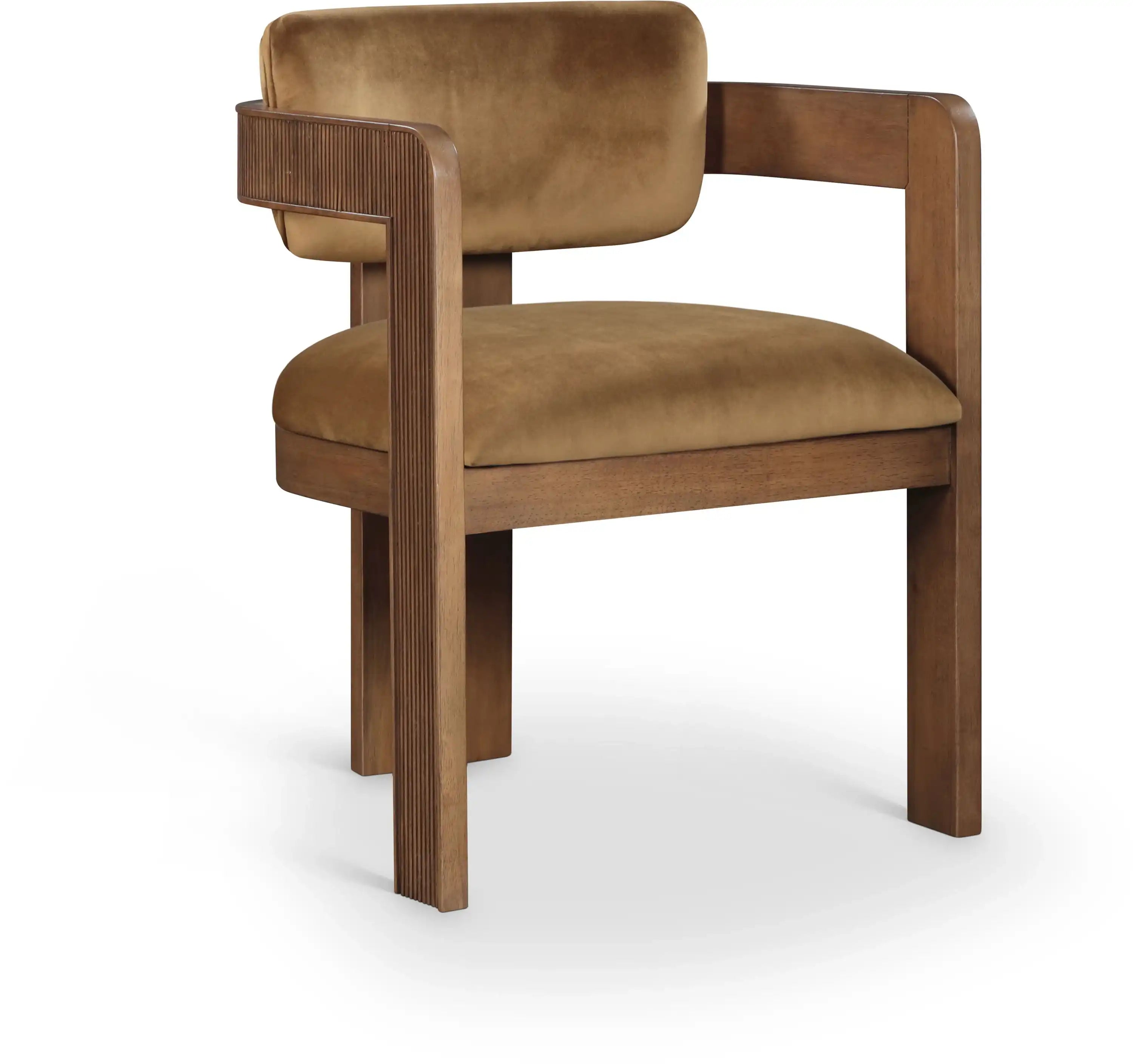 Sacha - Velvet Dining Chair With Brown Base (Set of 2) - Best Buy Furniture