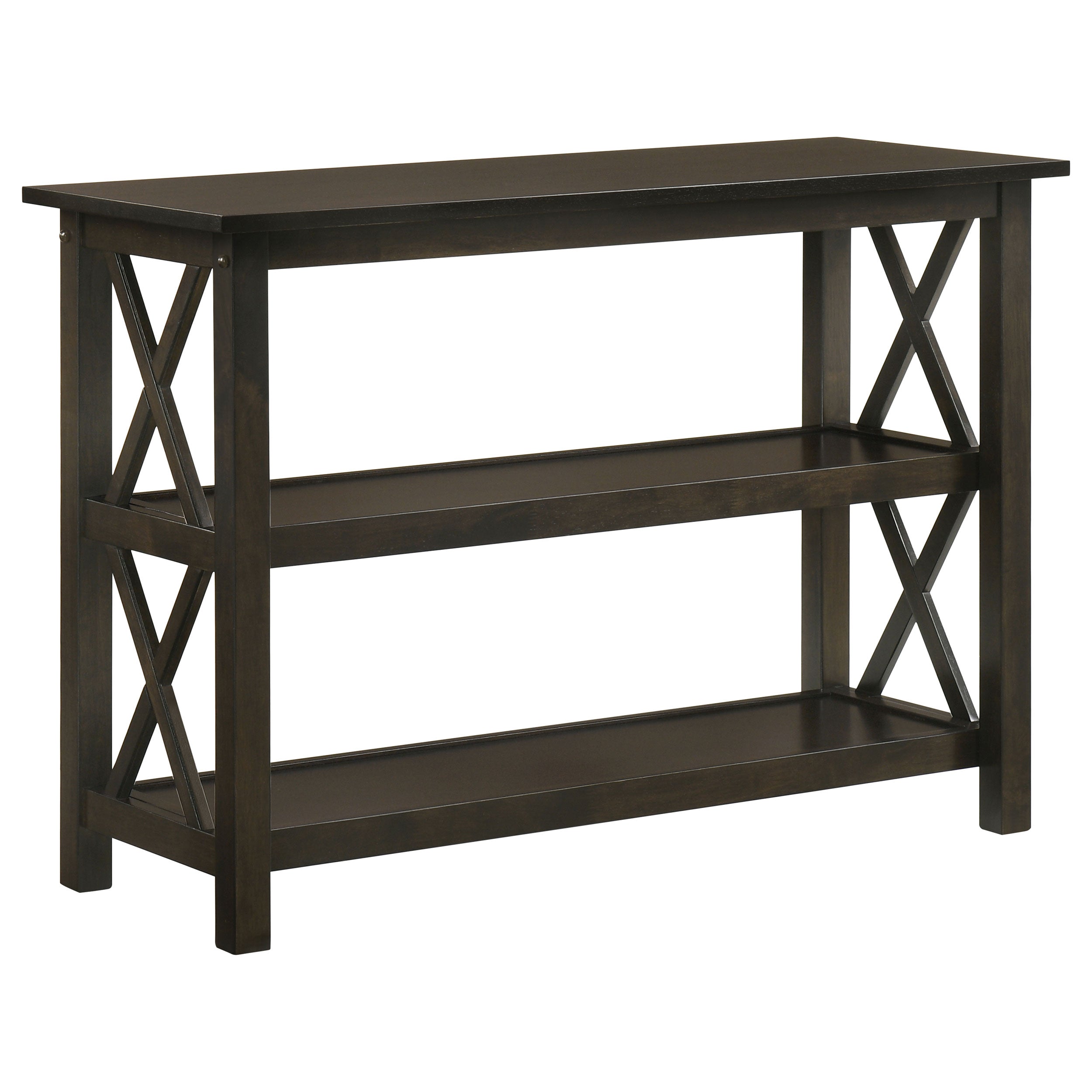 Rachelle 2-shelf Wood Entryway Console Table Deep Merlot-CoasterEssence